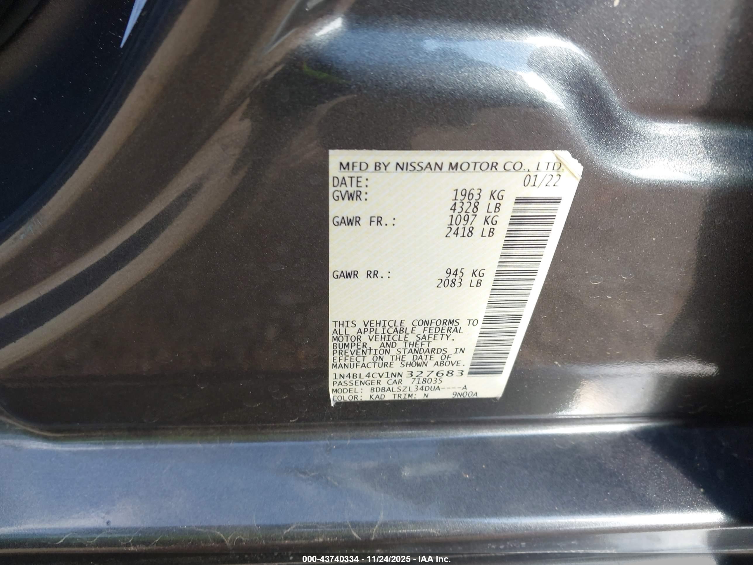 NISSAN ALTIMA image 9