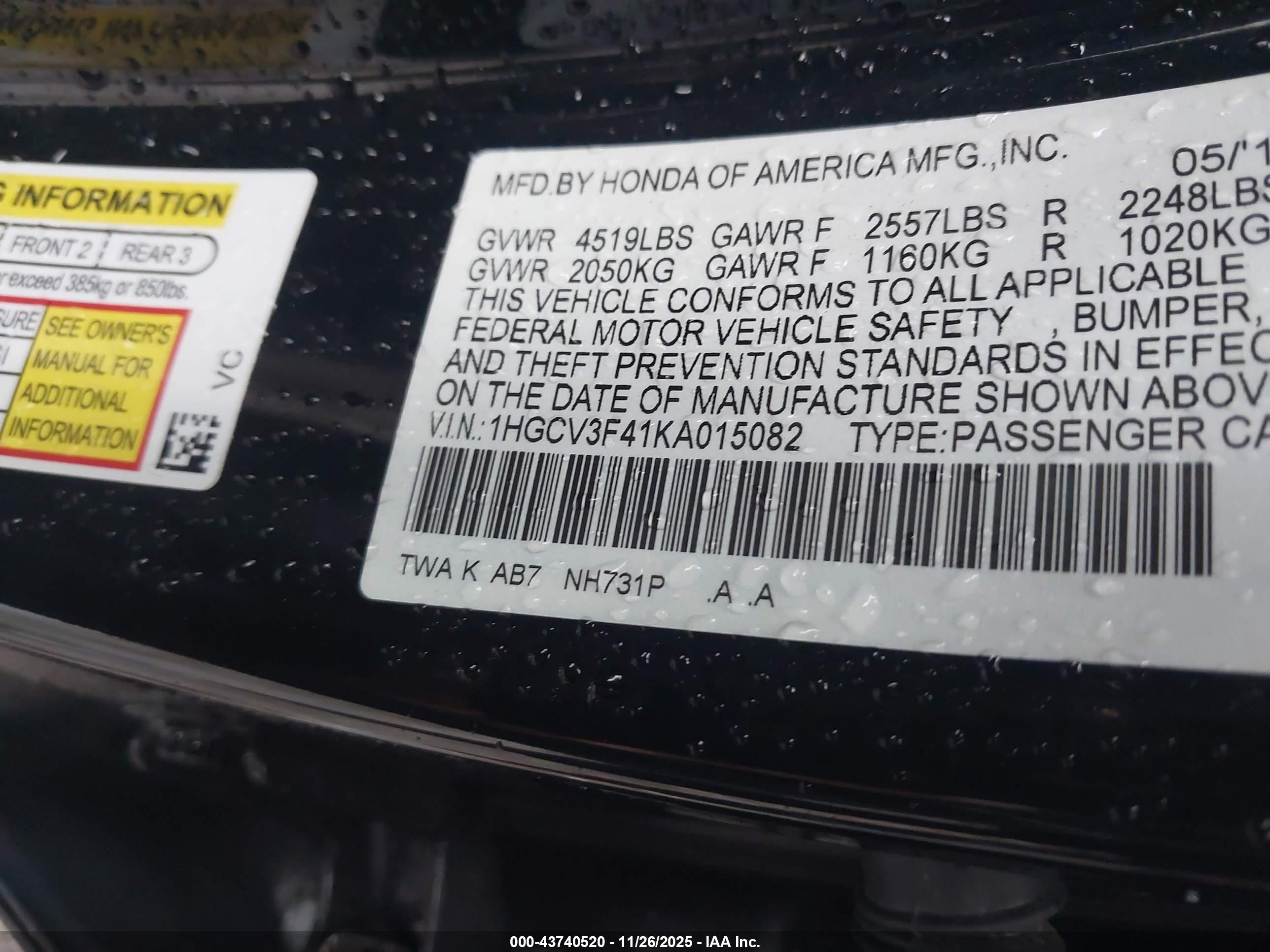 HONDA ACCORD image 9