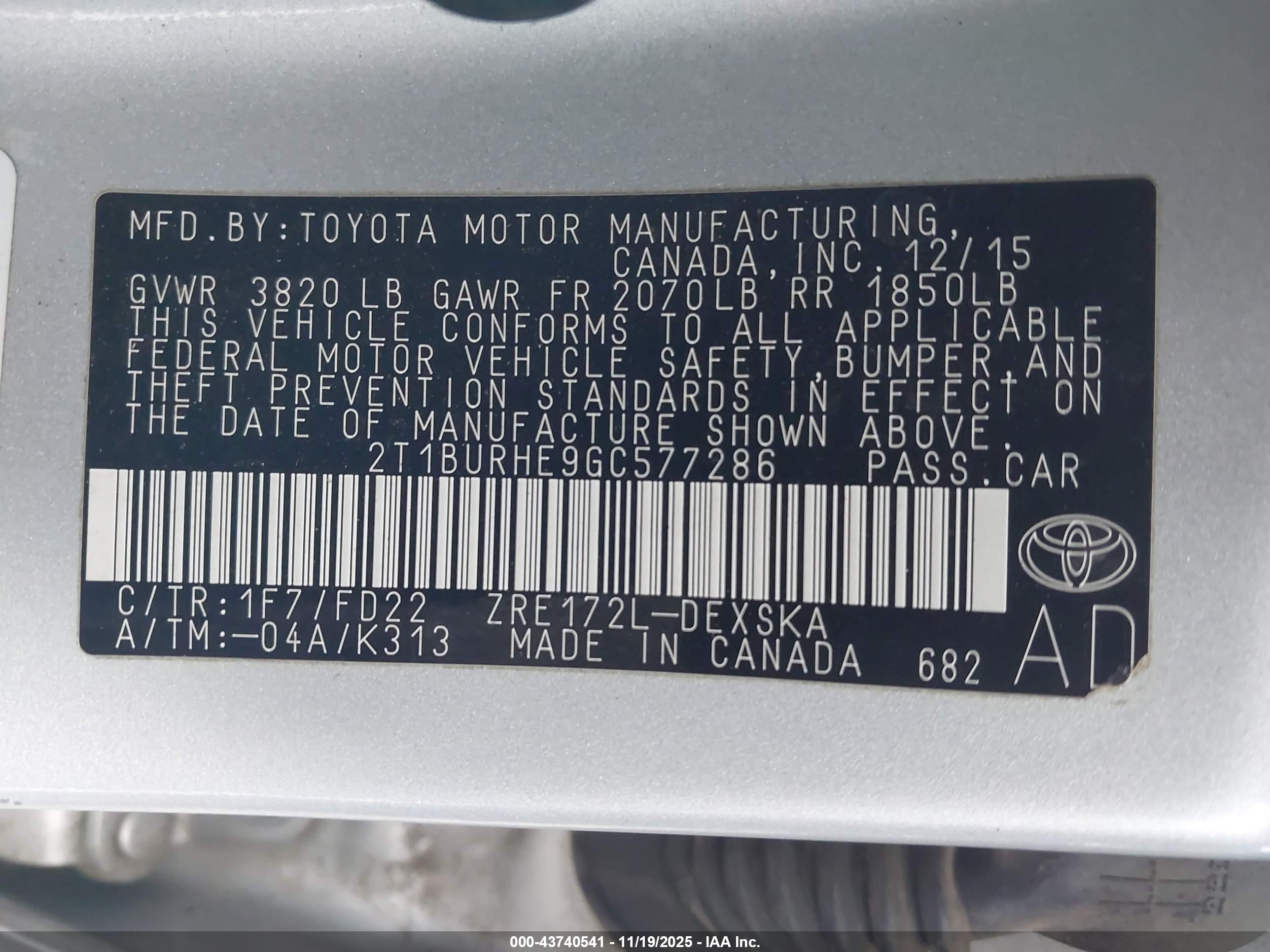 TOYOTA COROLLA image 9