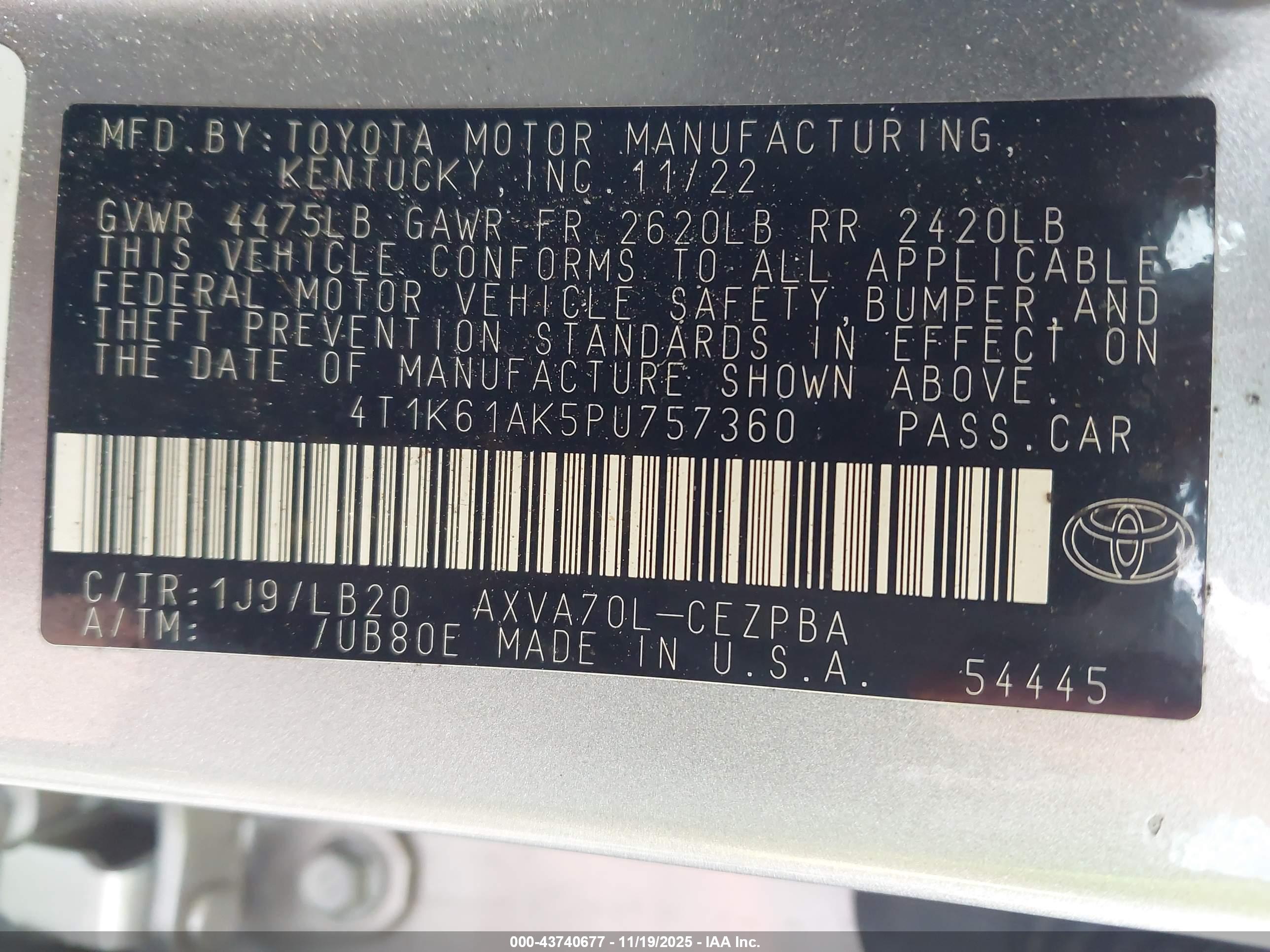 TOYOTA CAMRY image 9