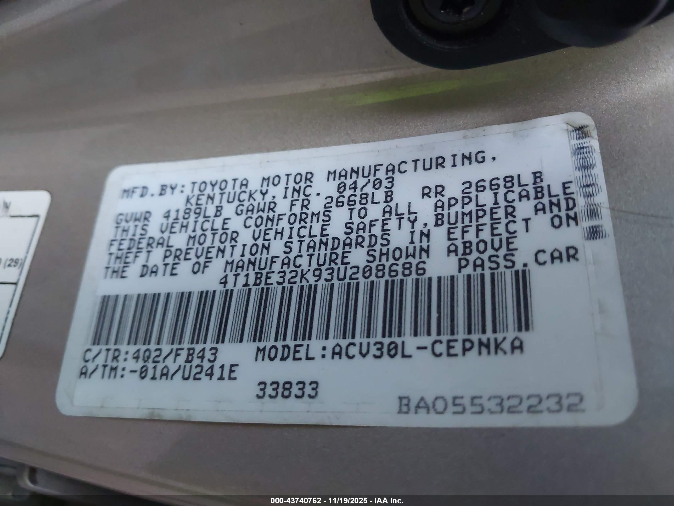 TOYOTA CAMRY image 9