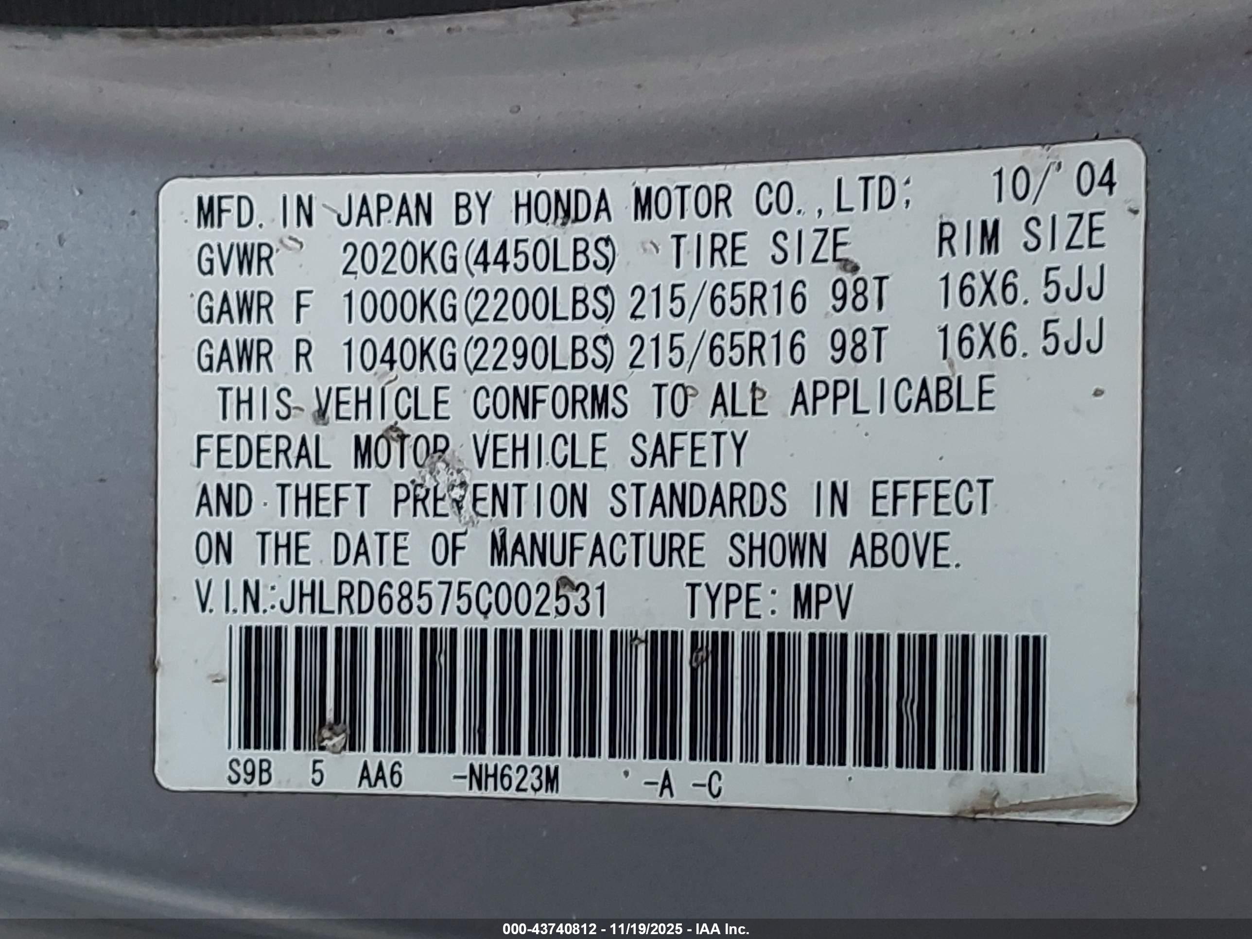 HONDA CR-V image 9