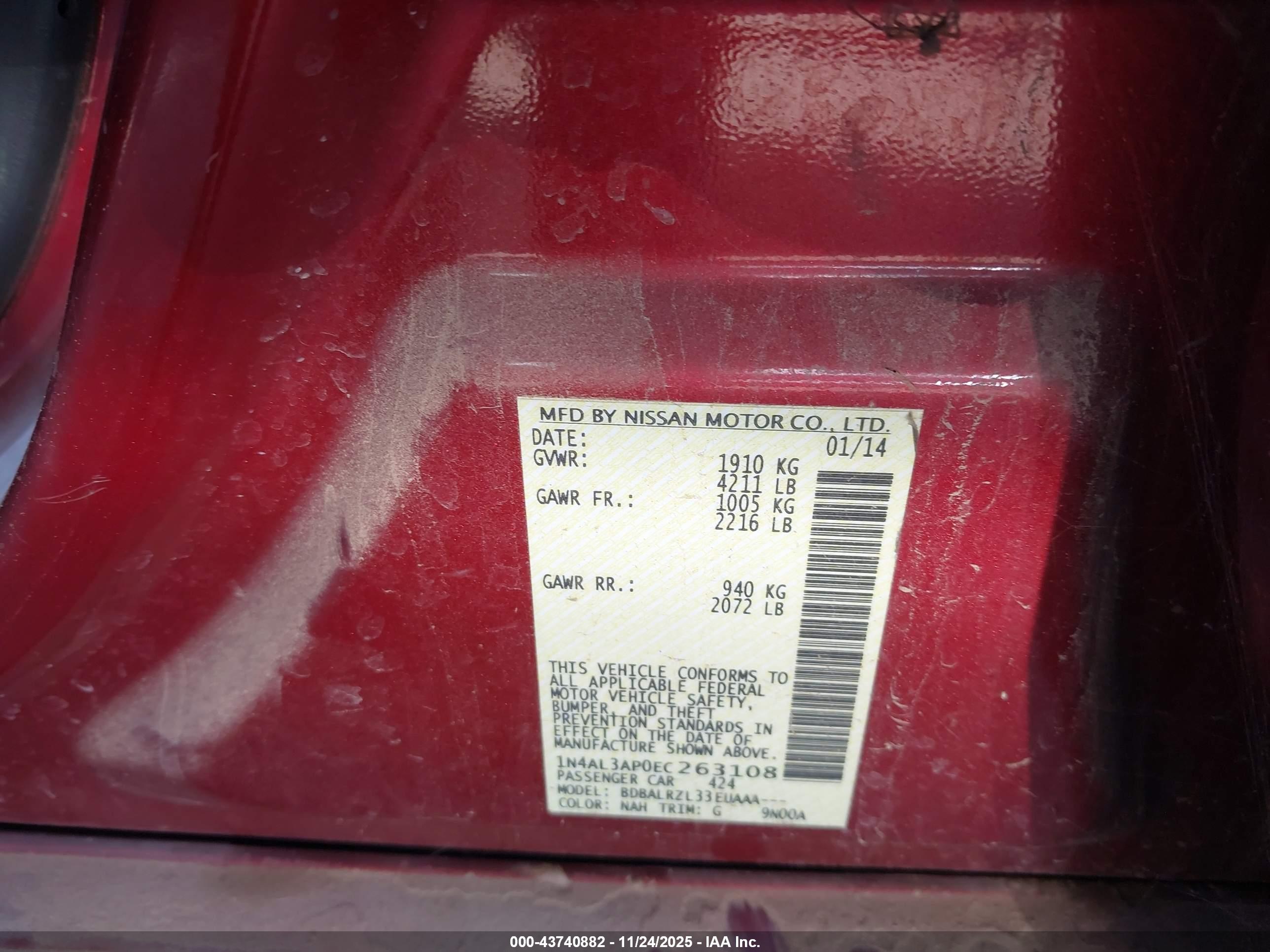 NISSAN ALTIMA image 9