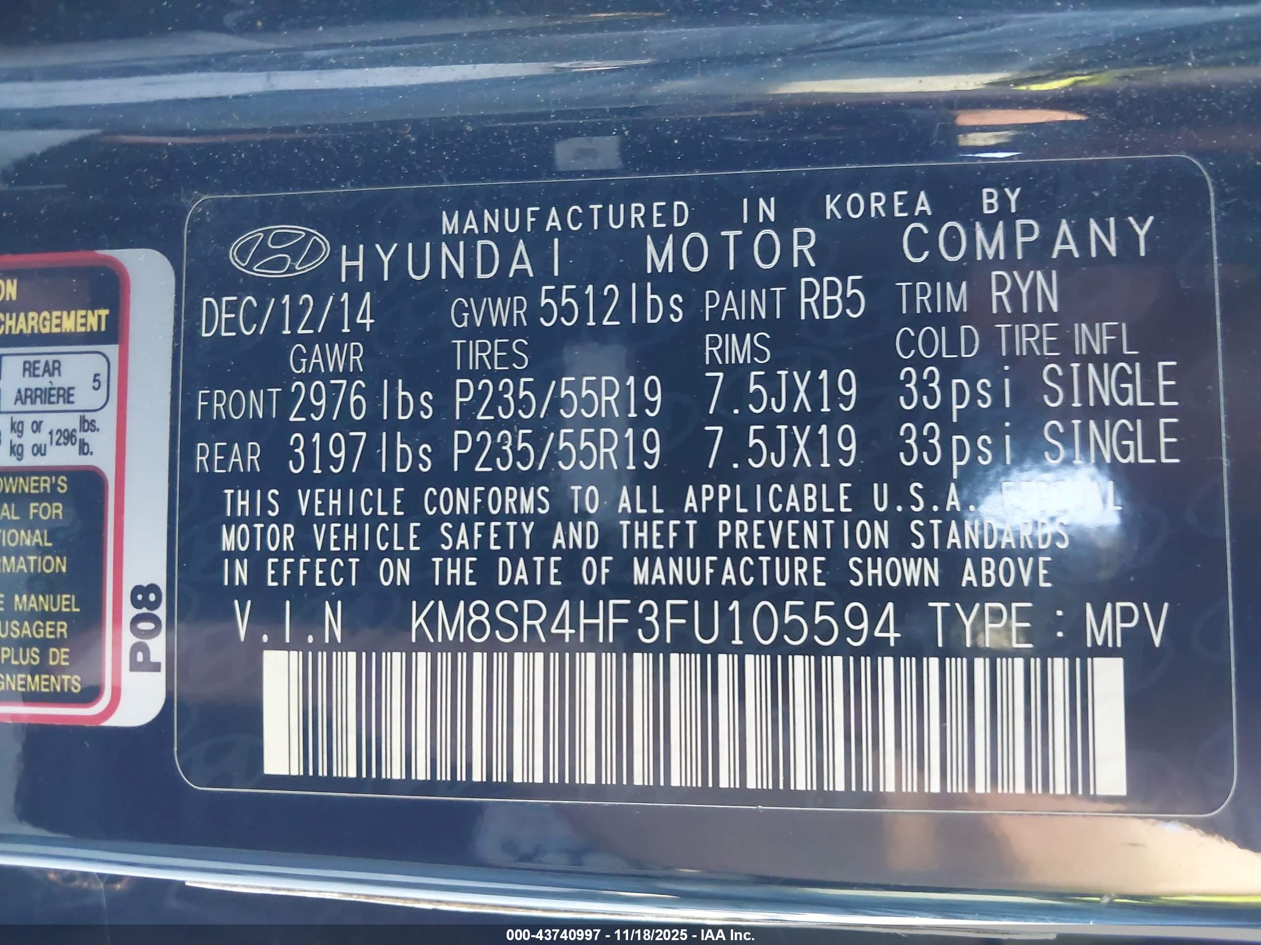 HYUNDAI SANTA image 9