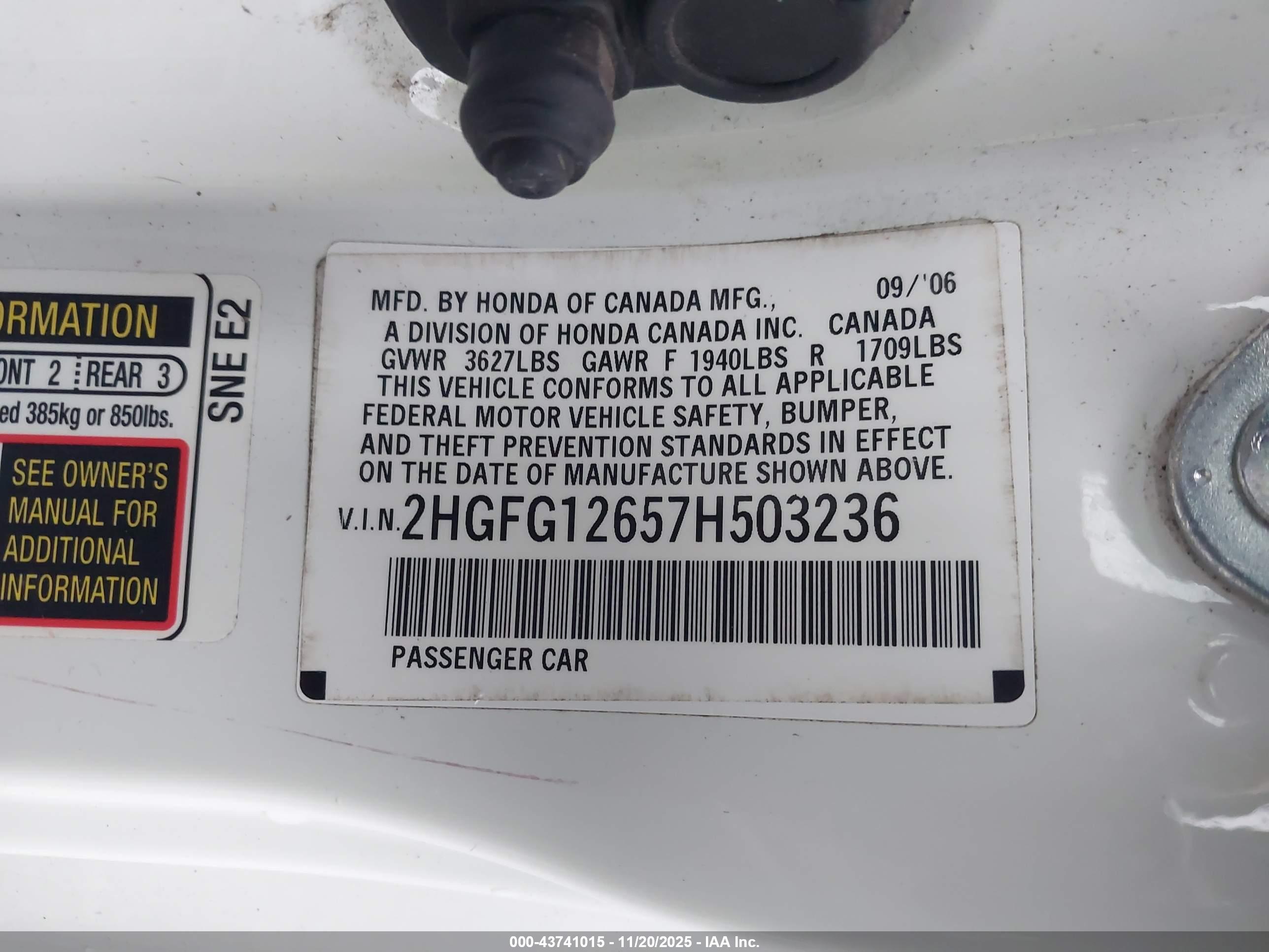 HONDA CIVIC image 9