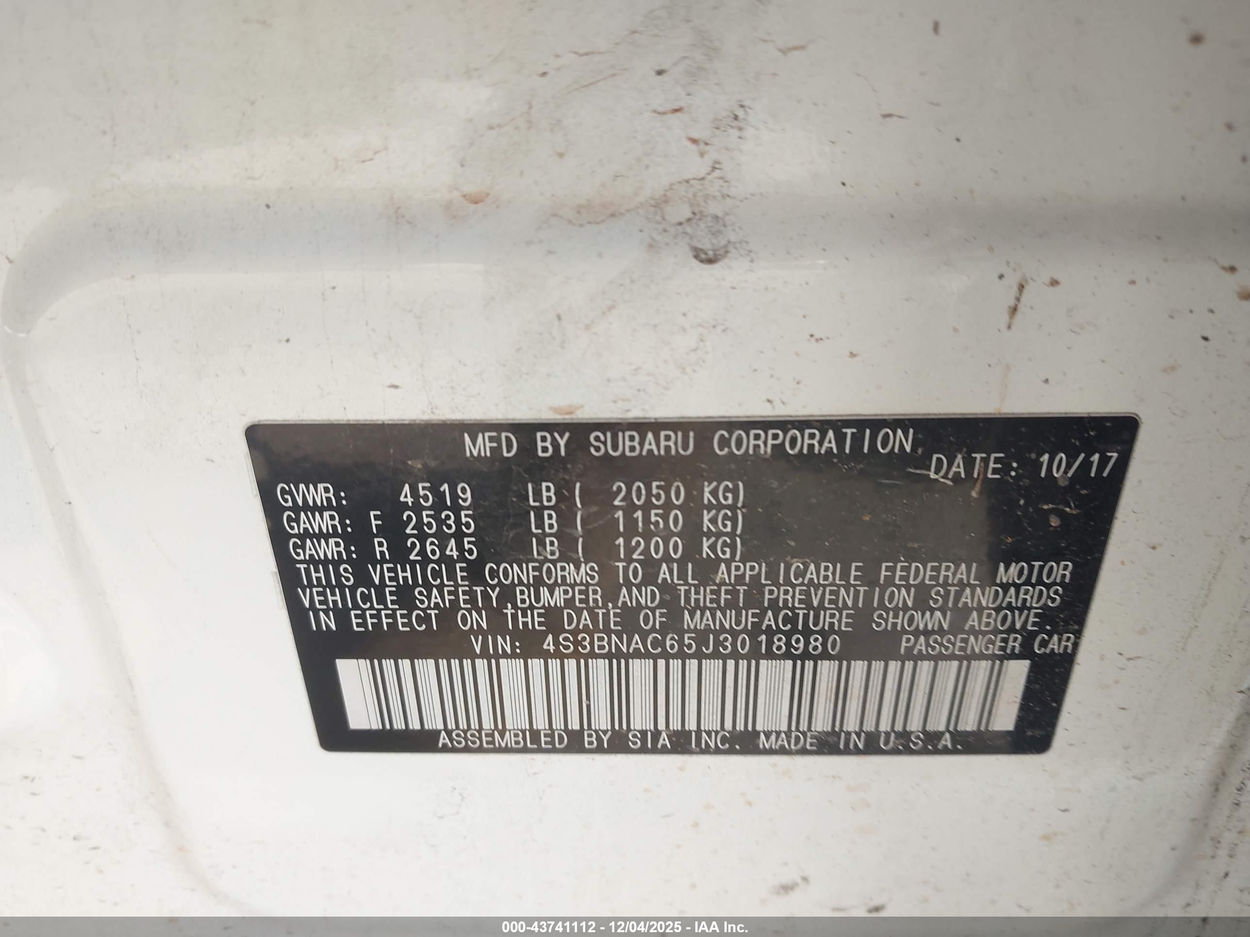 SUBARU LEGACY image 9
