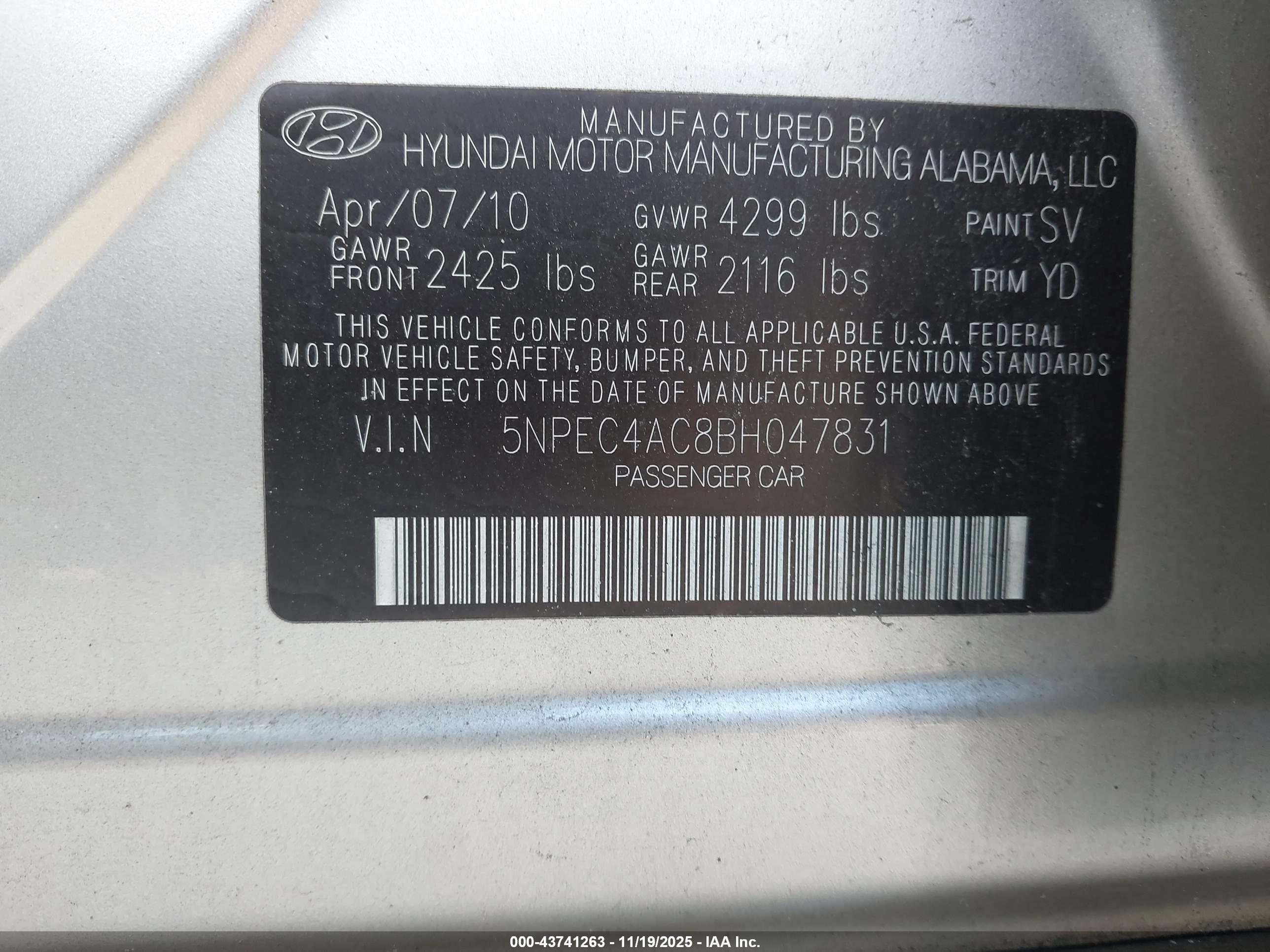 HYUNDAI SONATA image 9