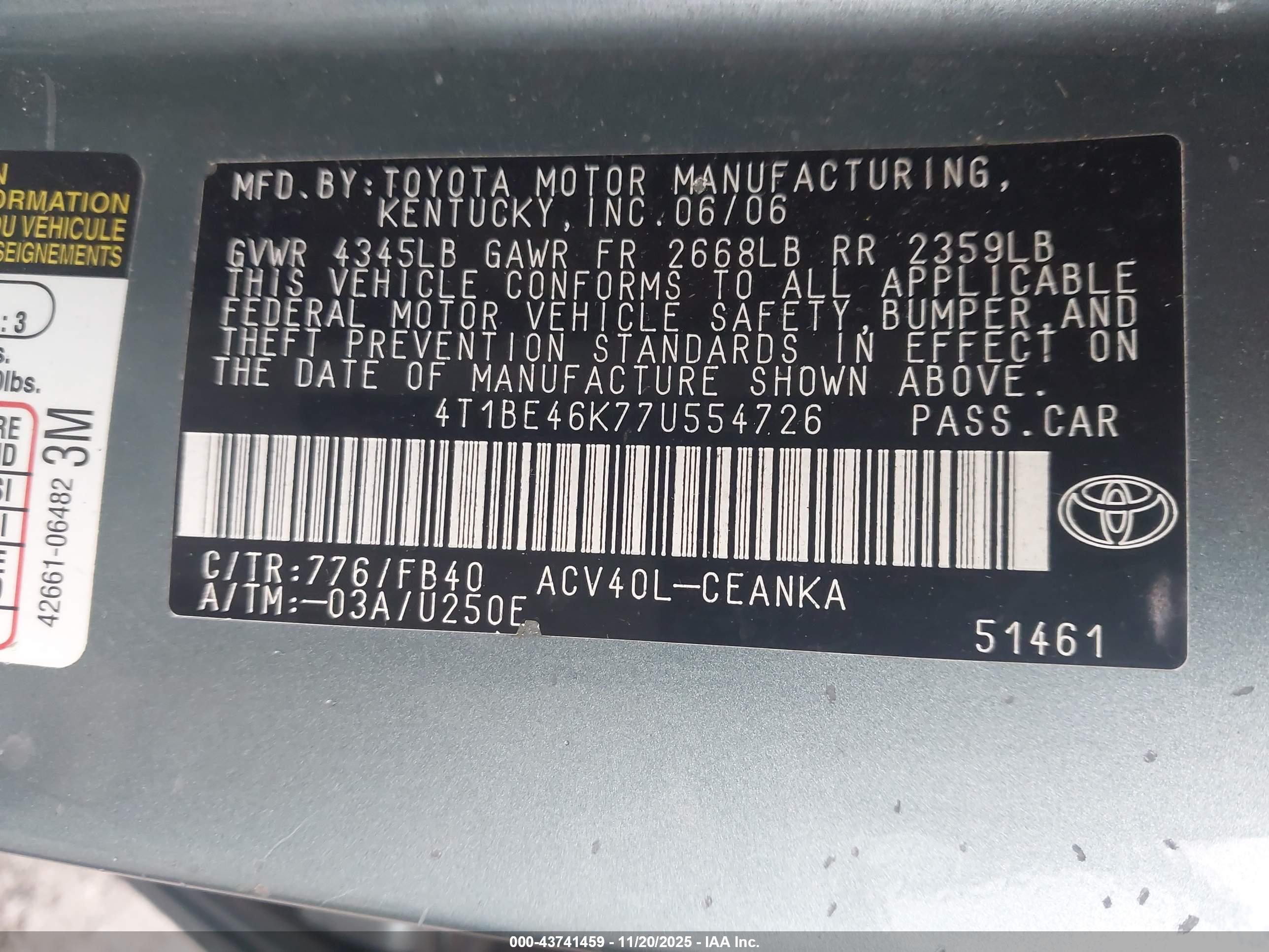 TOYOTA CAMRY image 9