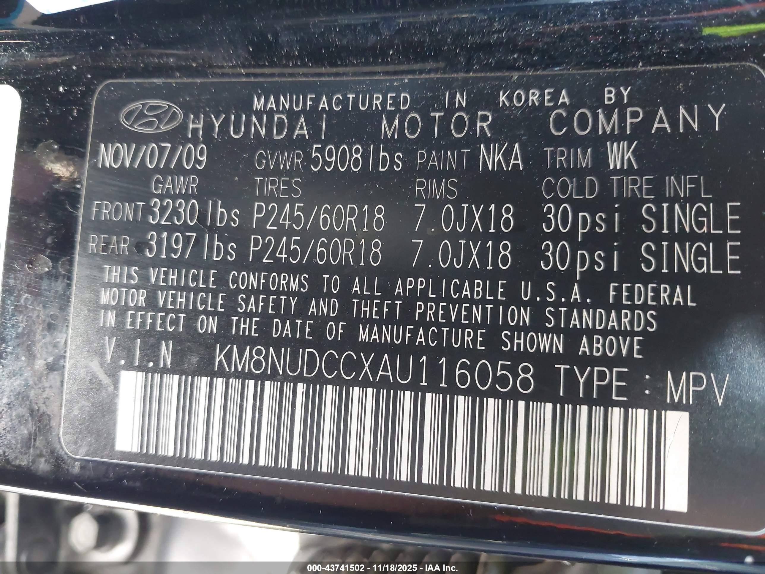 HYUNDAI VERACRUZ image 9
