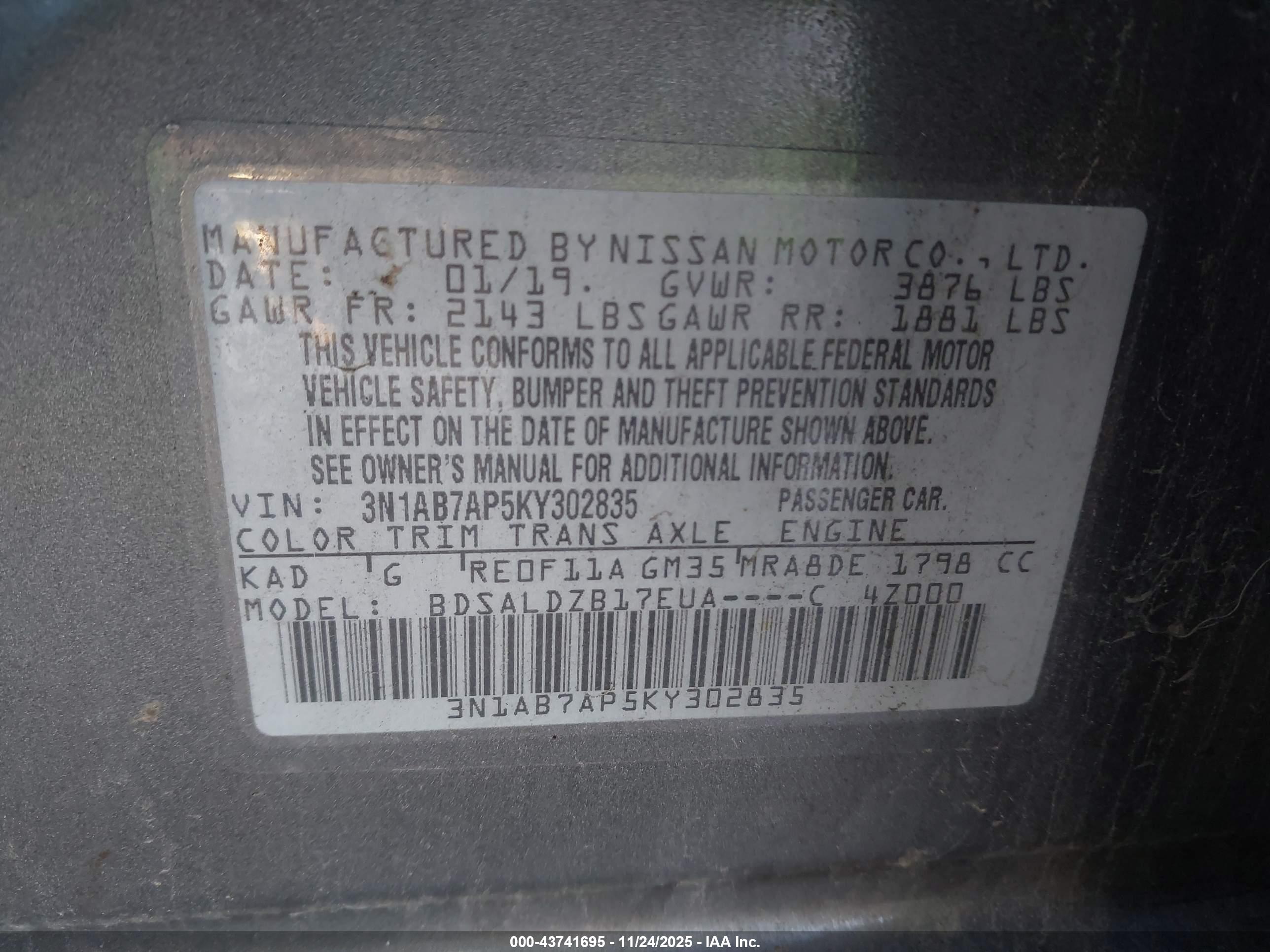NISSAN SENTRA image 9