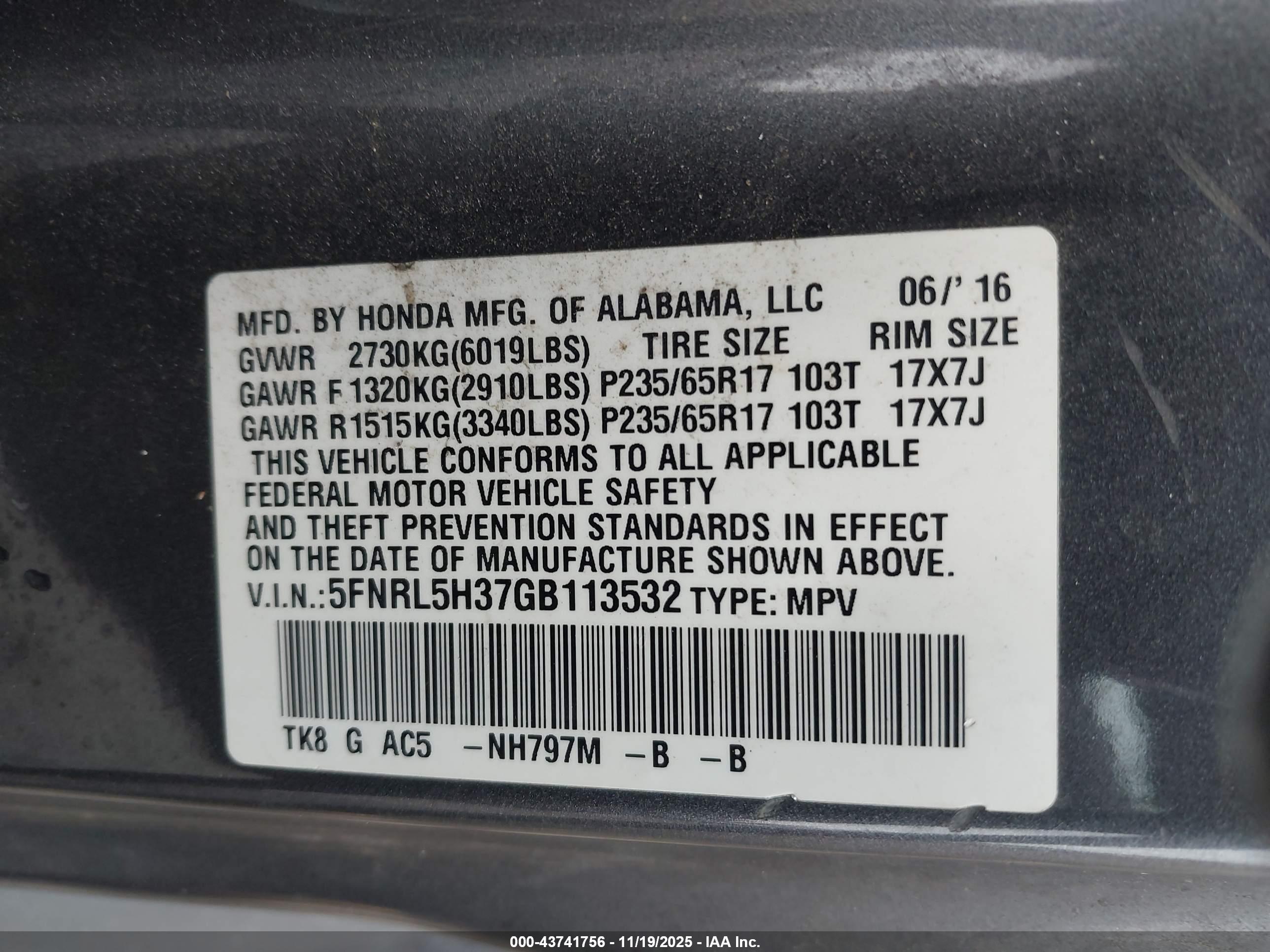 HONDA ODYSSEY image 9