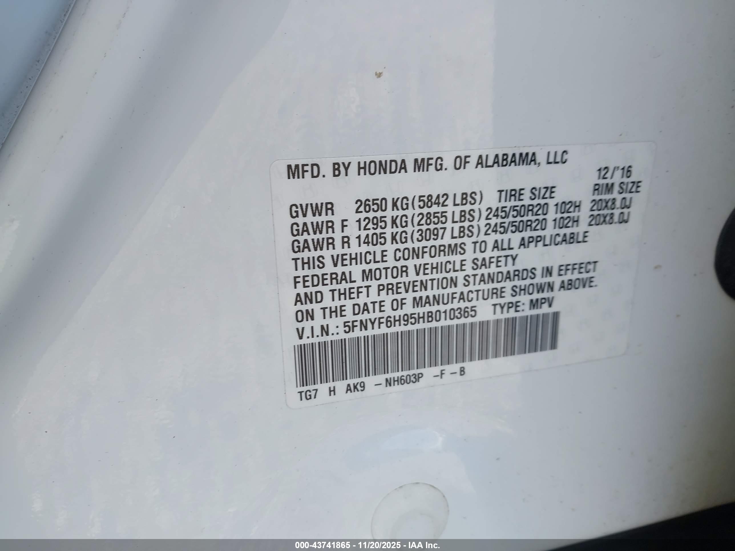 HONDA PILOT image 9