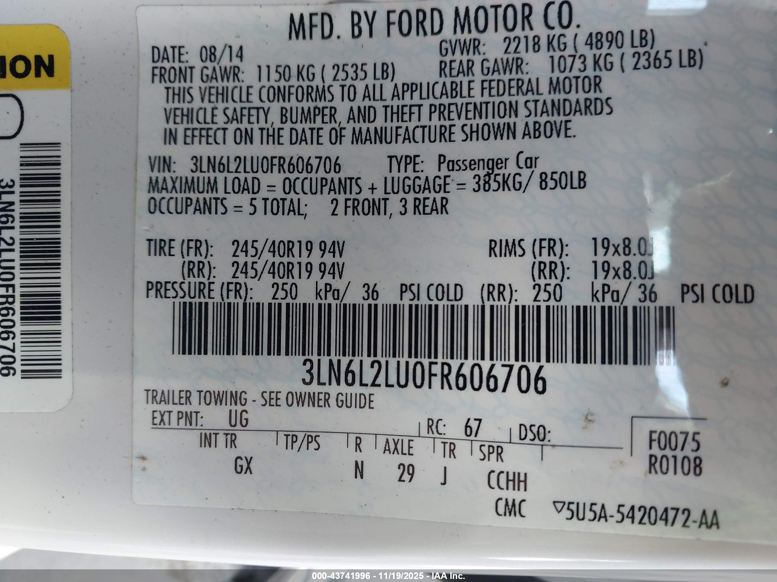 LINCOLN MKZ image 9