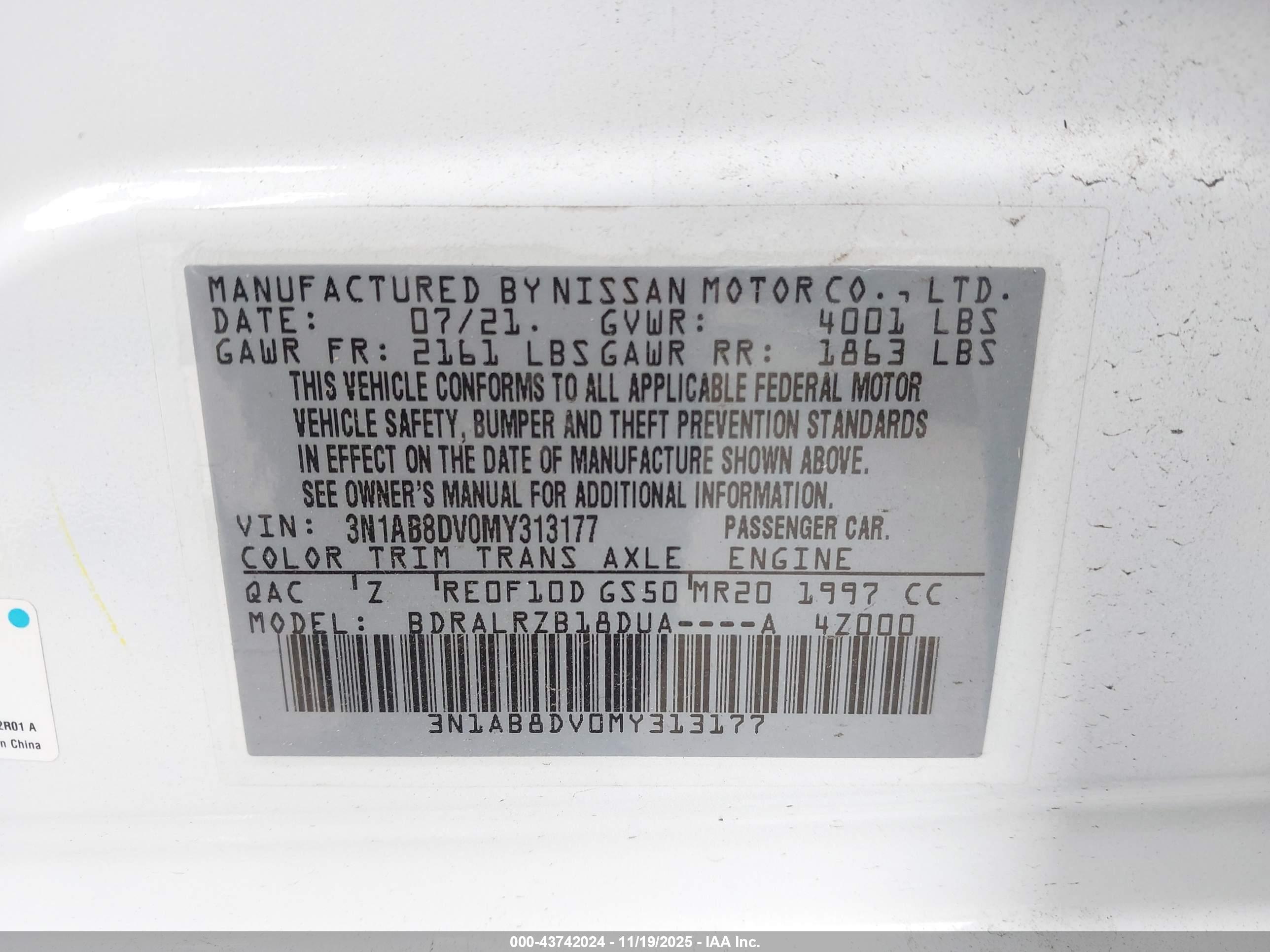 NISSAN SENTRA image 9