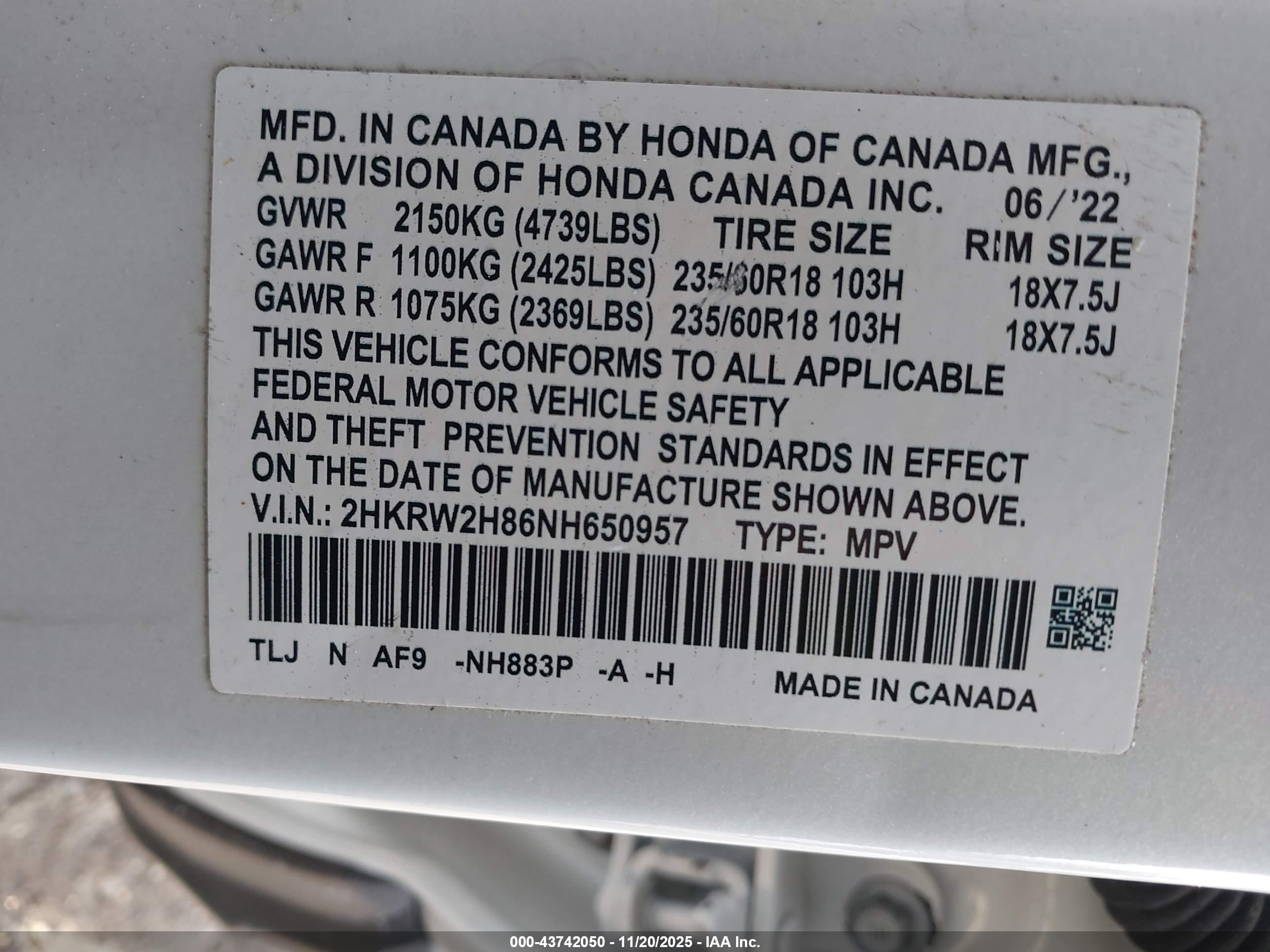 HONDA CR-V image 9