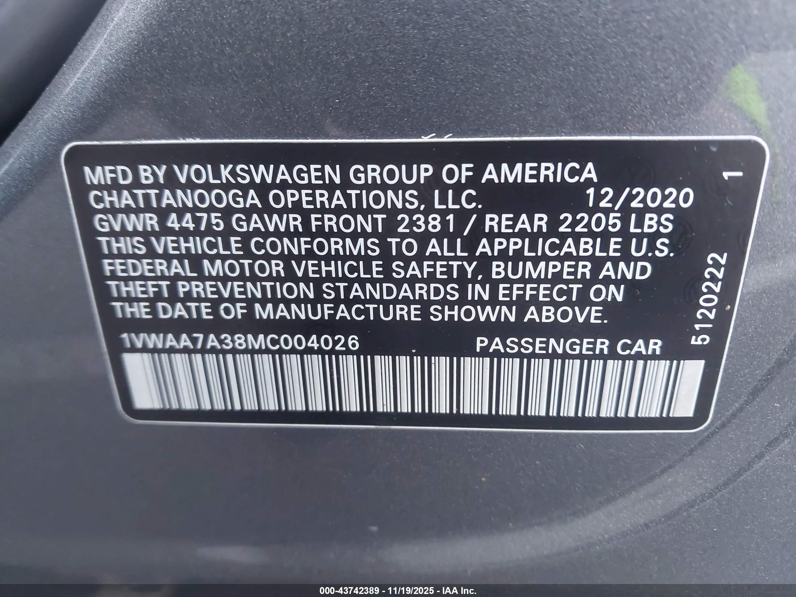 VOLKSWAGEN PASSAT image 9
