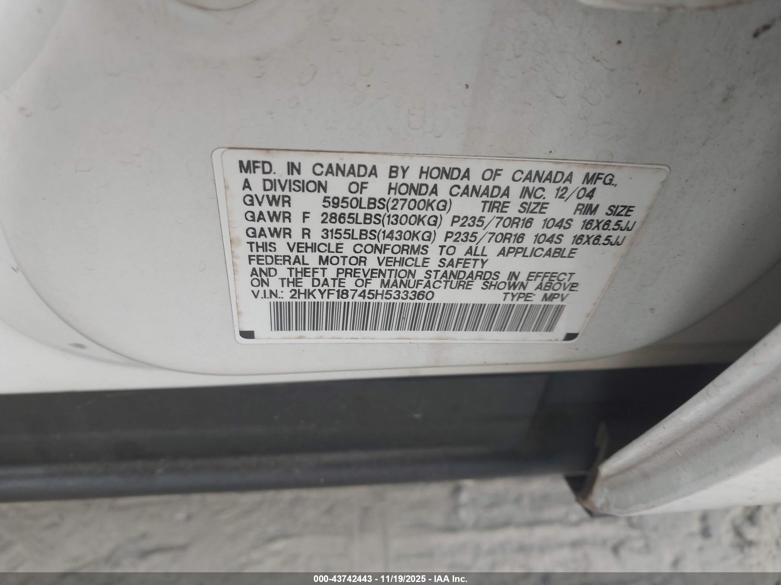HONDA PILOT image 9
