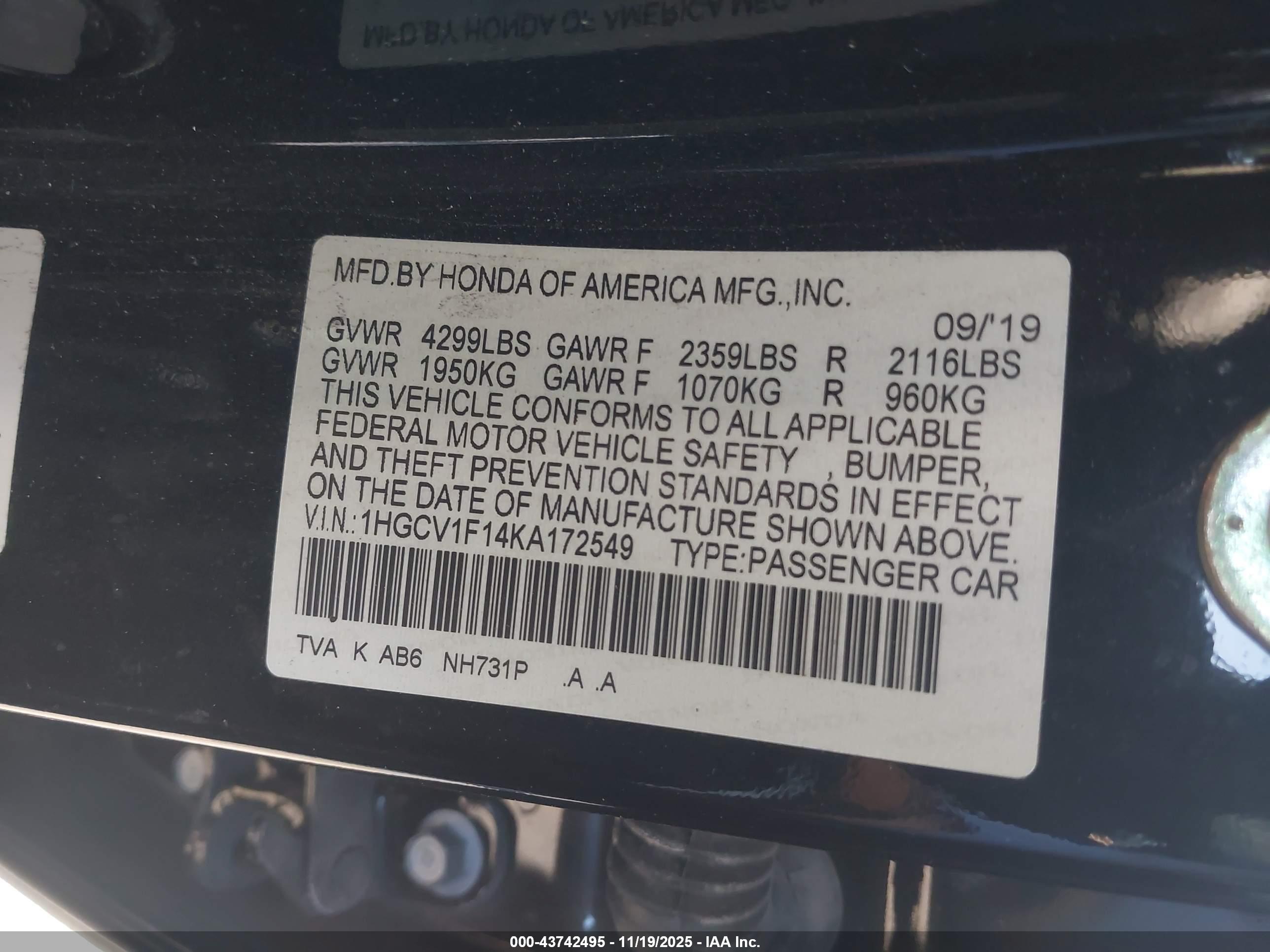 HONDA ACCORD image 9