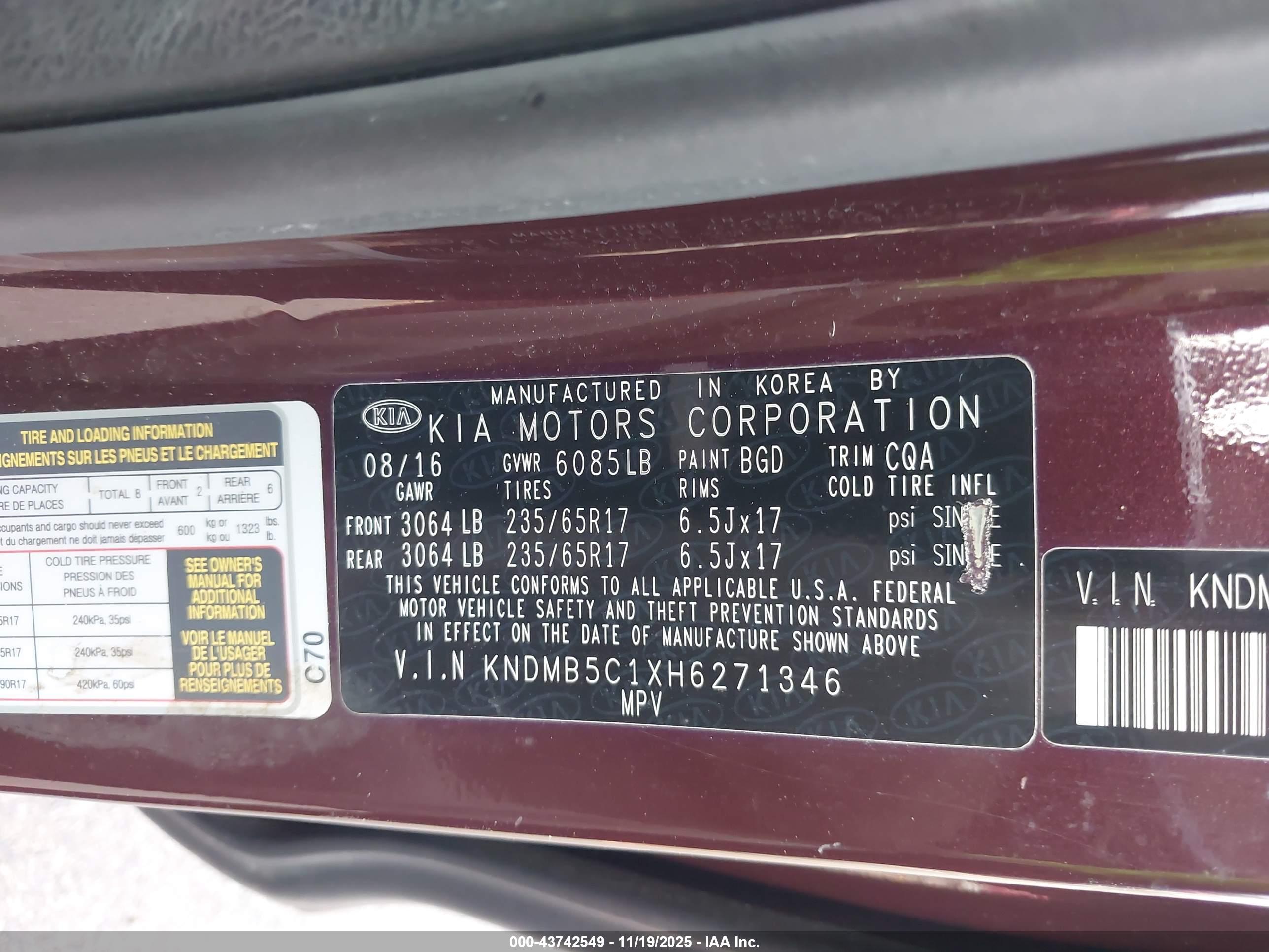 KIA SEDONA image 9