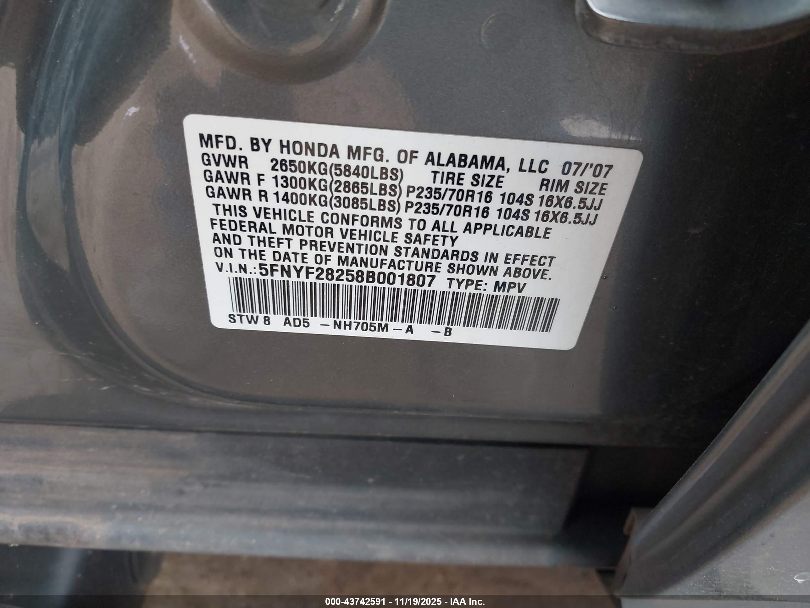 HONDA PILOT image 9