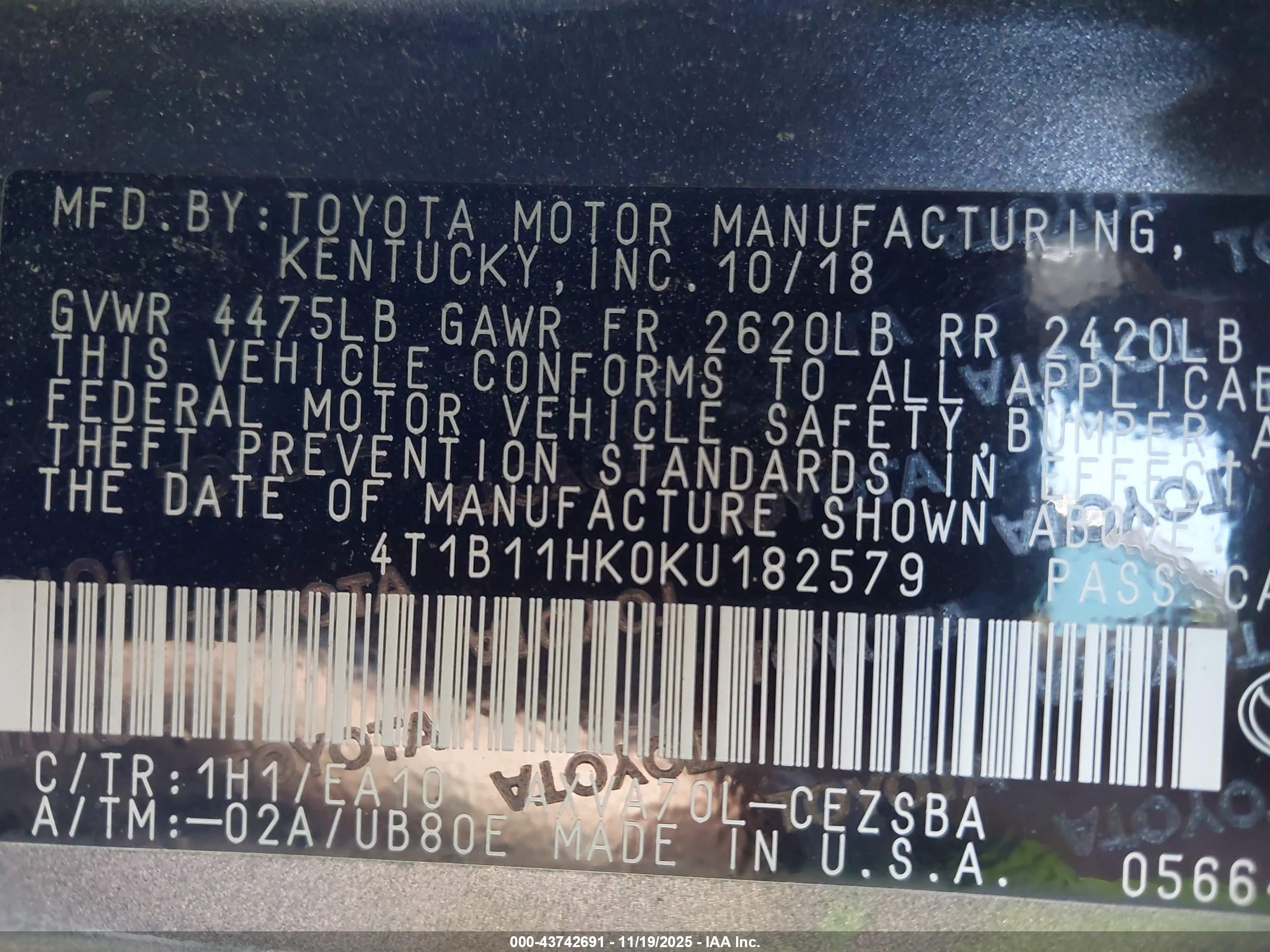 TOYOTA CAMRY image 9