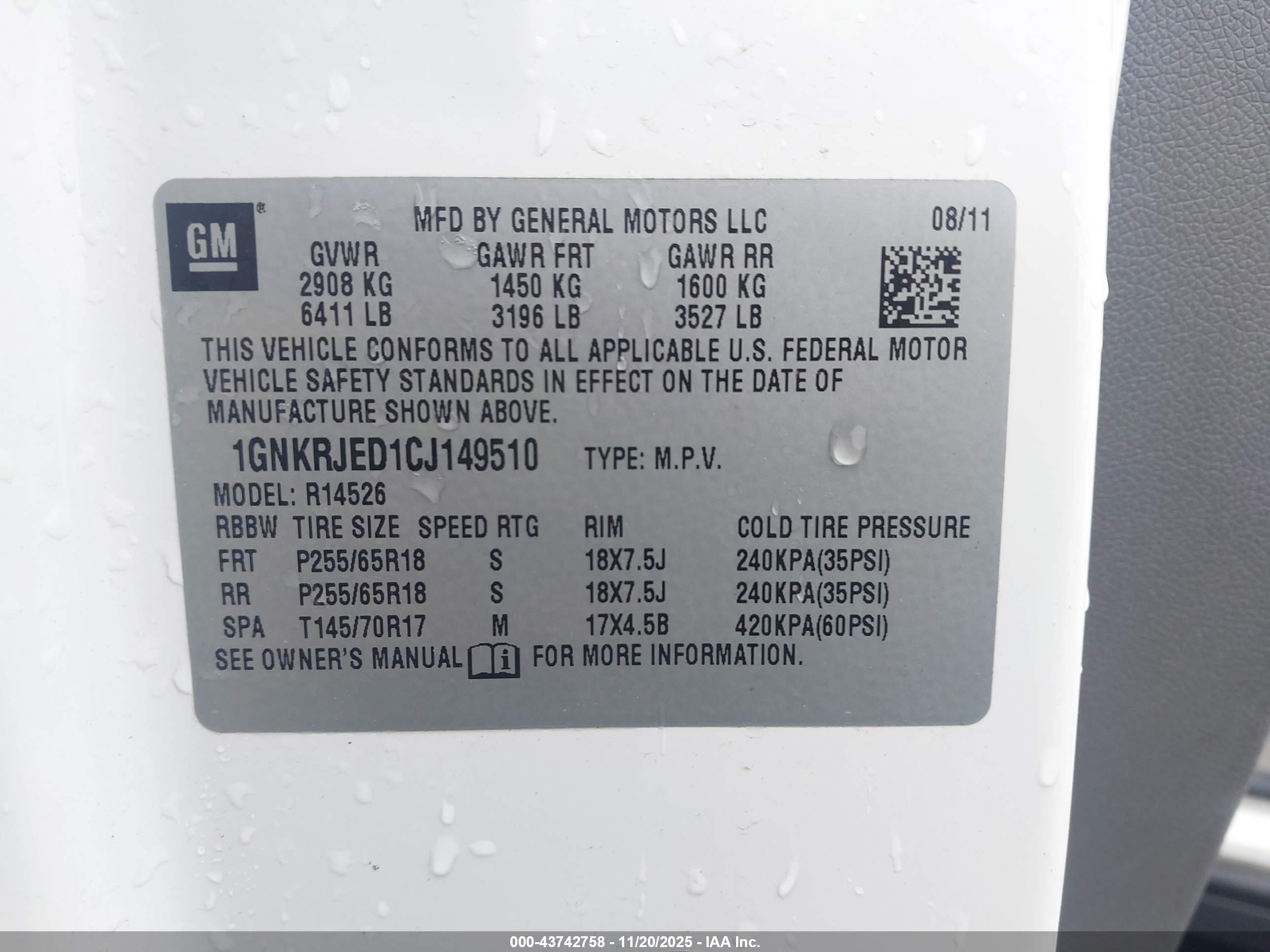 CHEVROLET TRAVERSE image 9