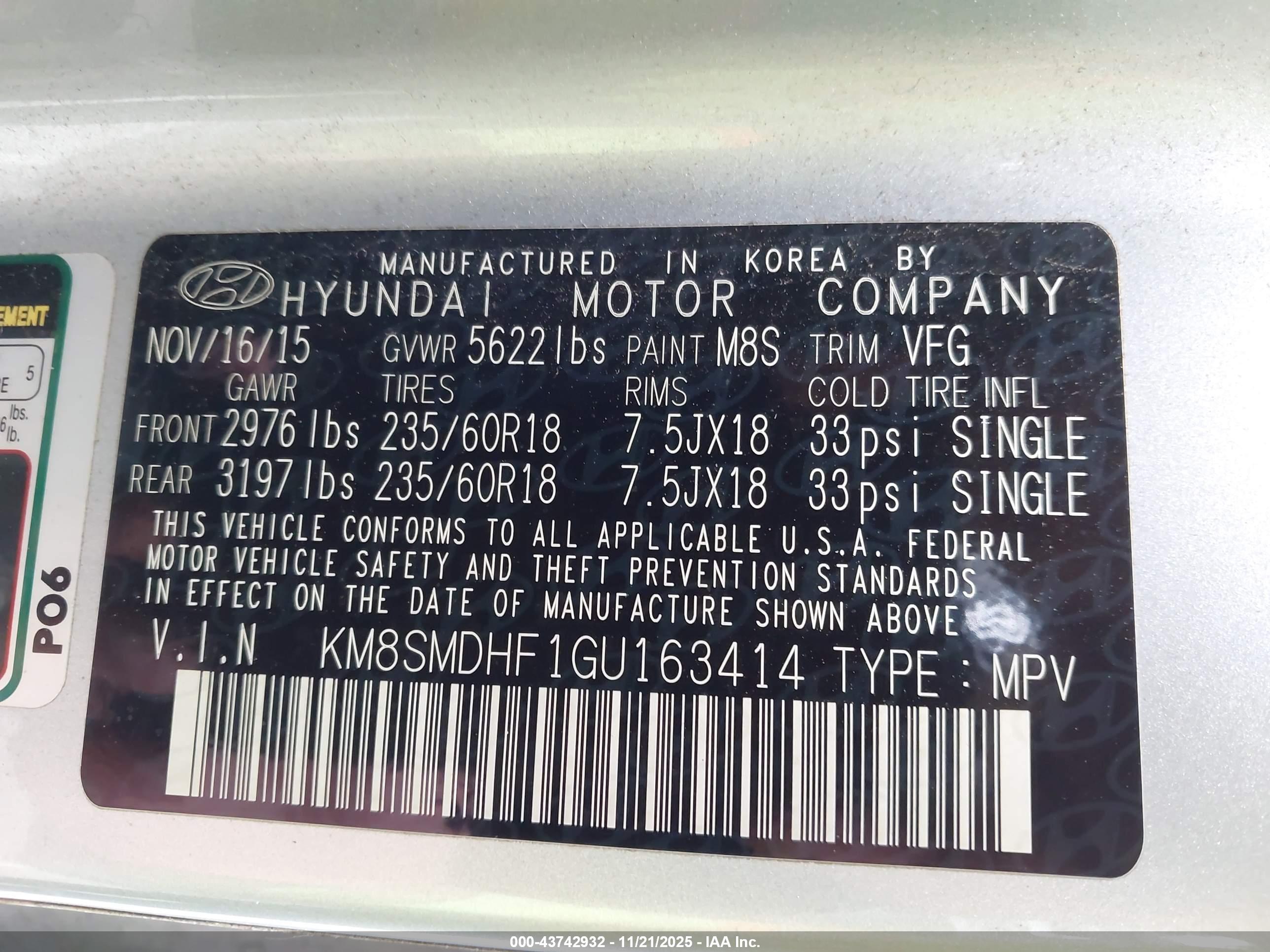 HYUNDAI SANTA image 9