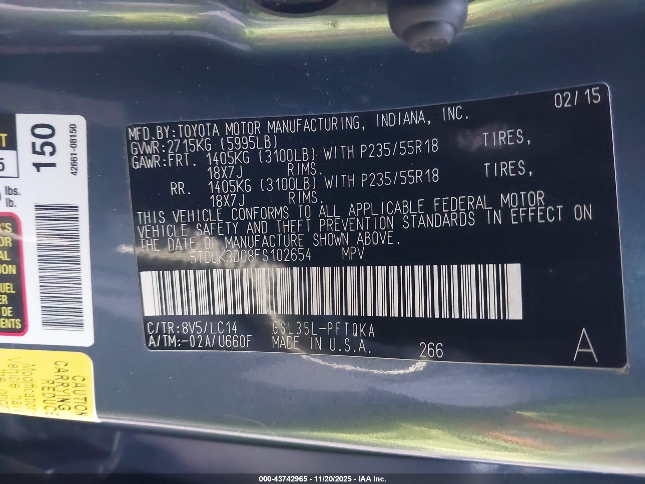 TOYOTA SIENNA image 9