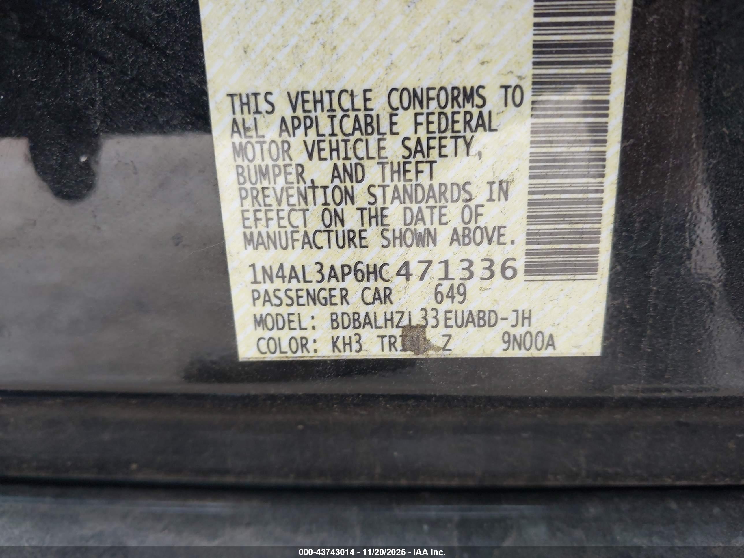 NISSAN ALTIMA image 9