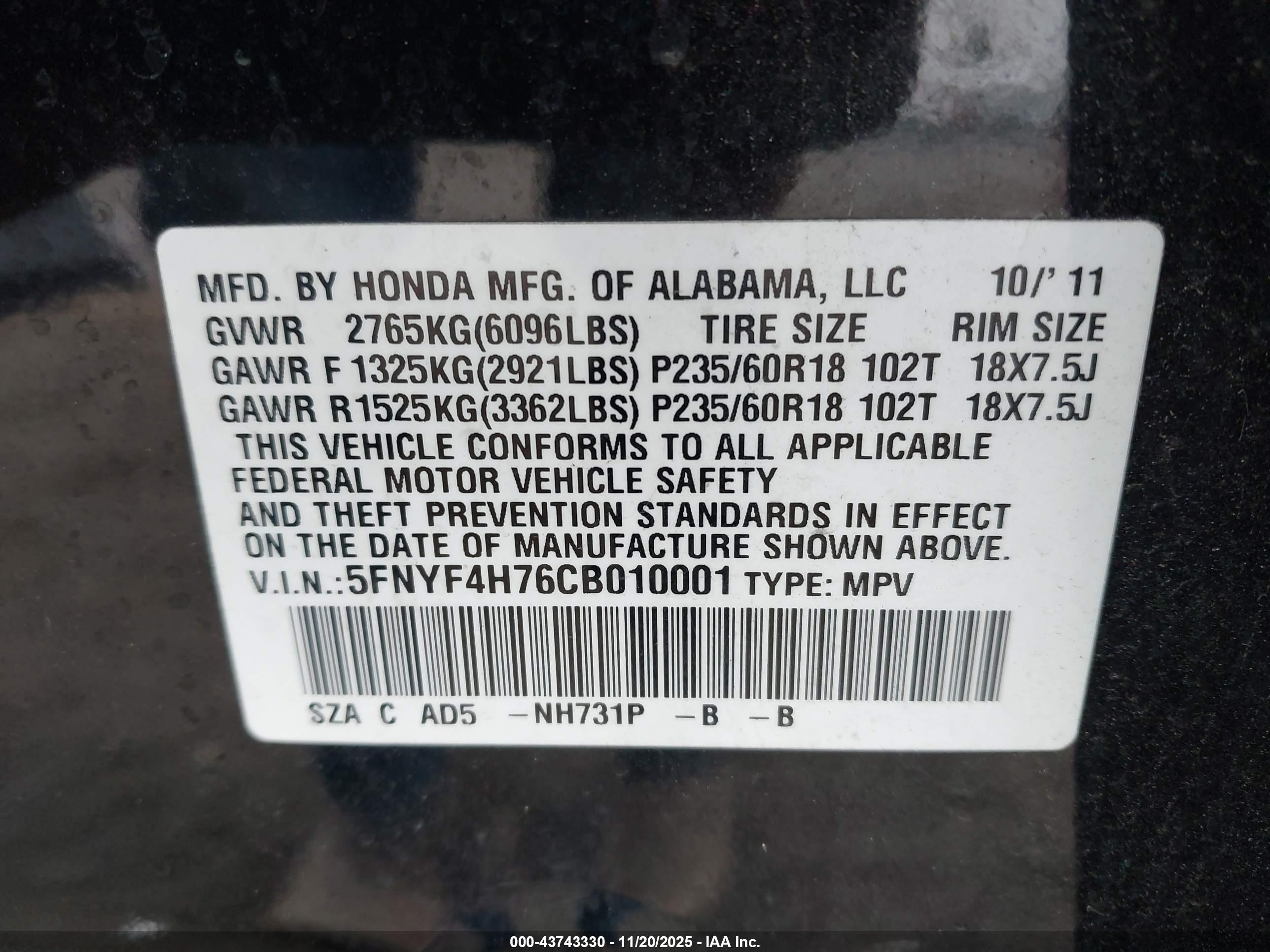 HONDA PILOT image 9