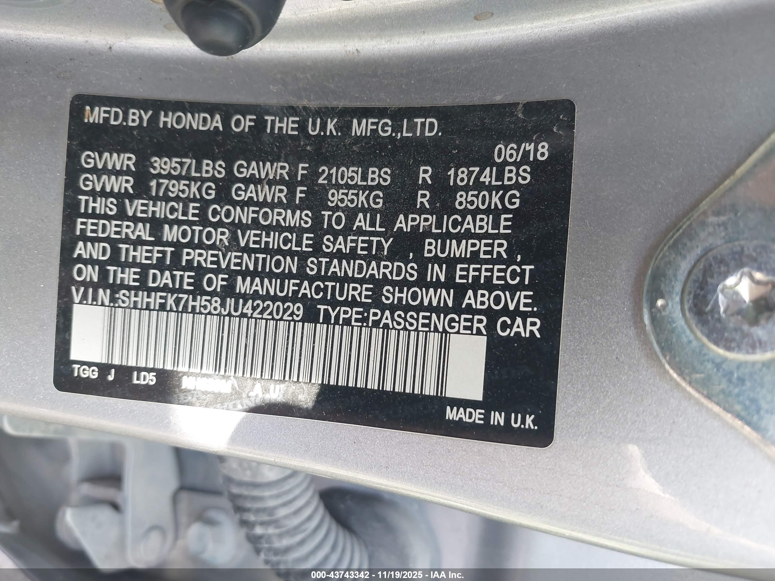 HONDA CIVIC image 9