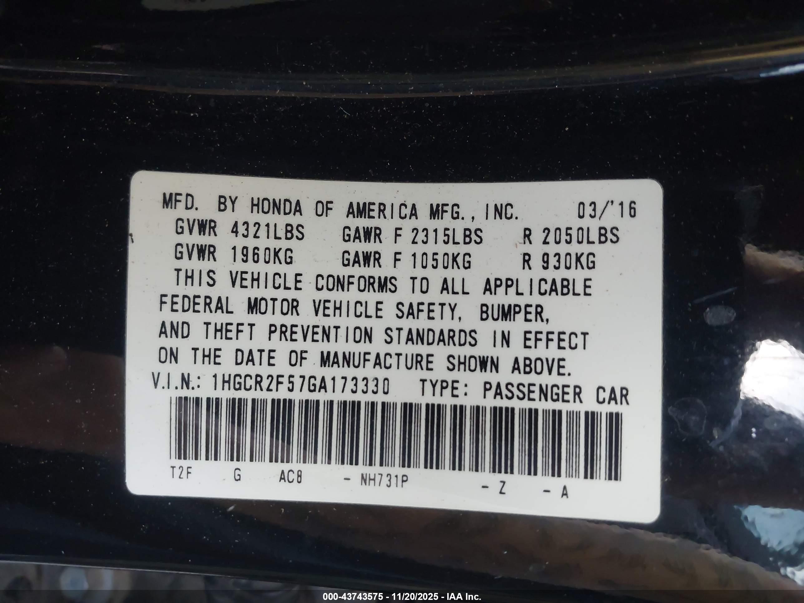 HONDA ACCORD image 9