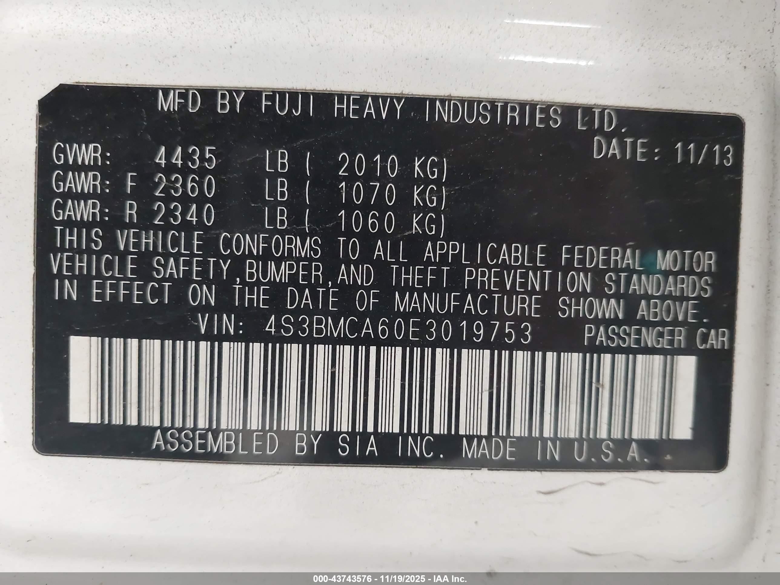 SUBARU LEGACY image 9