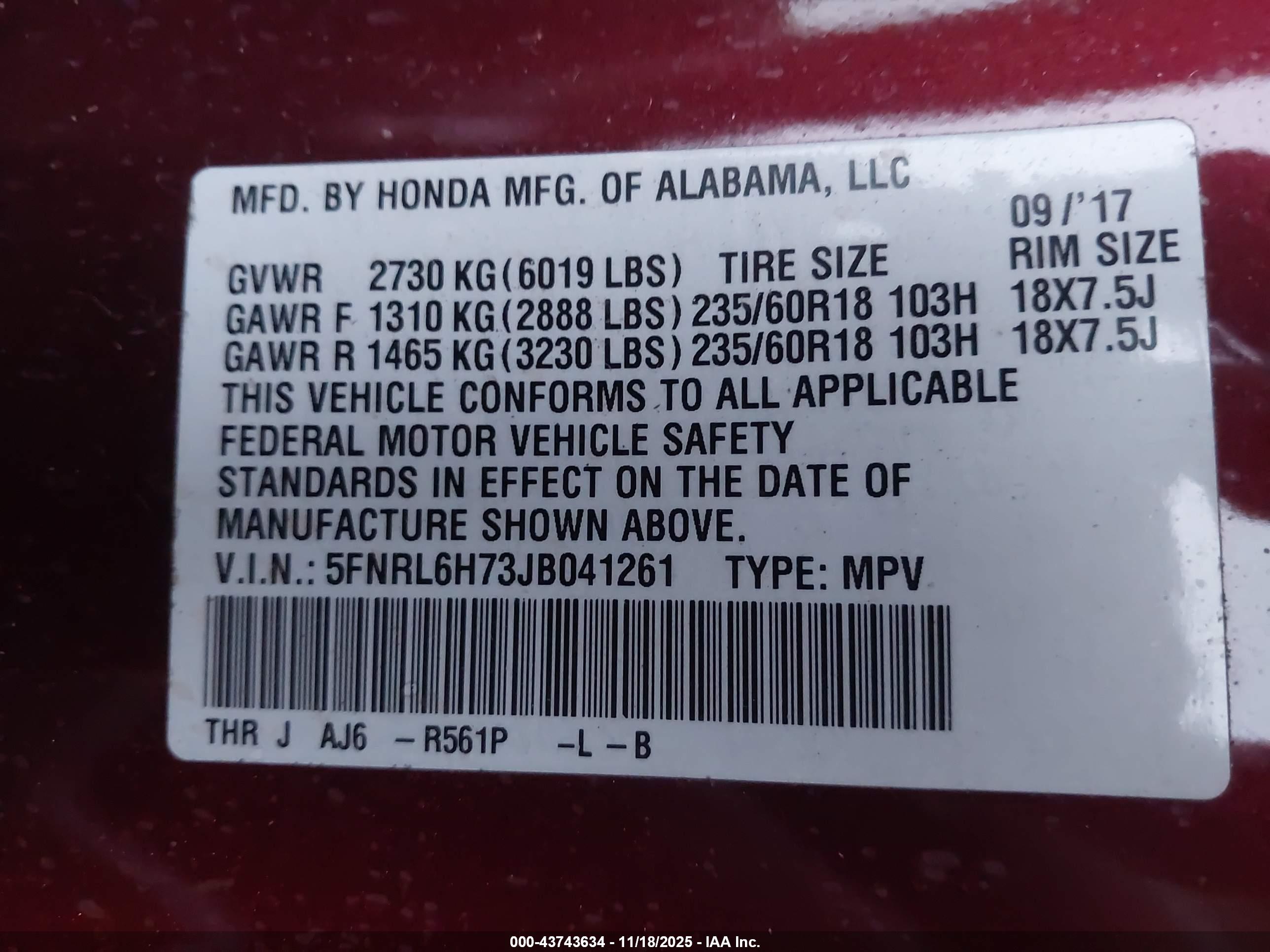 HONDA ODYSSEY image 9