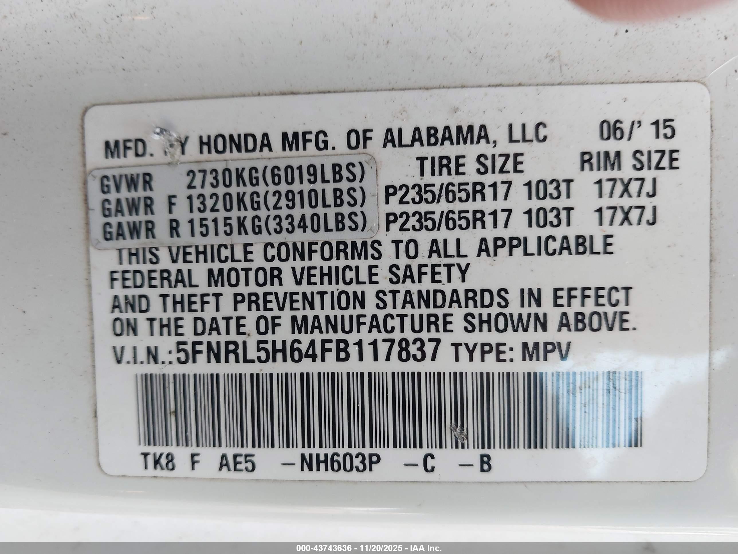 HONDA ODYSSEY image 9