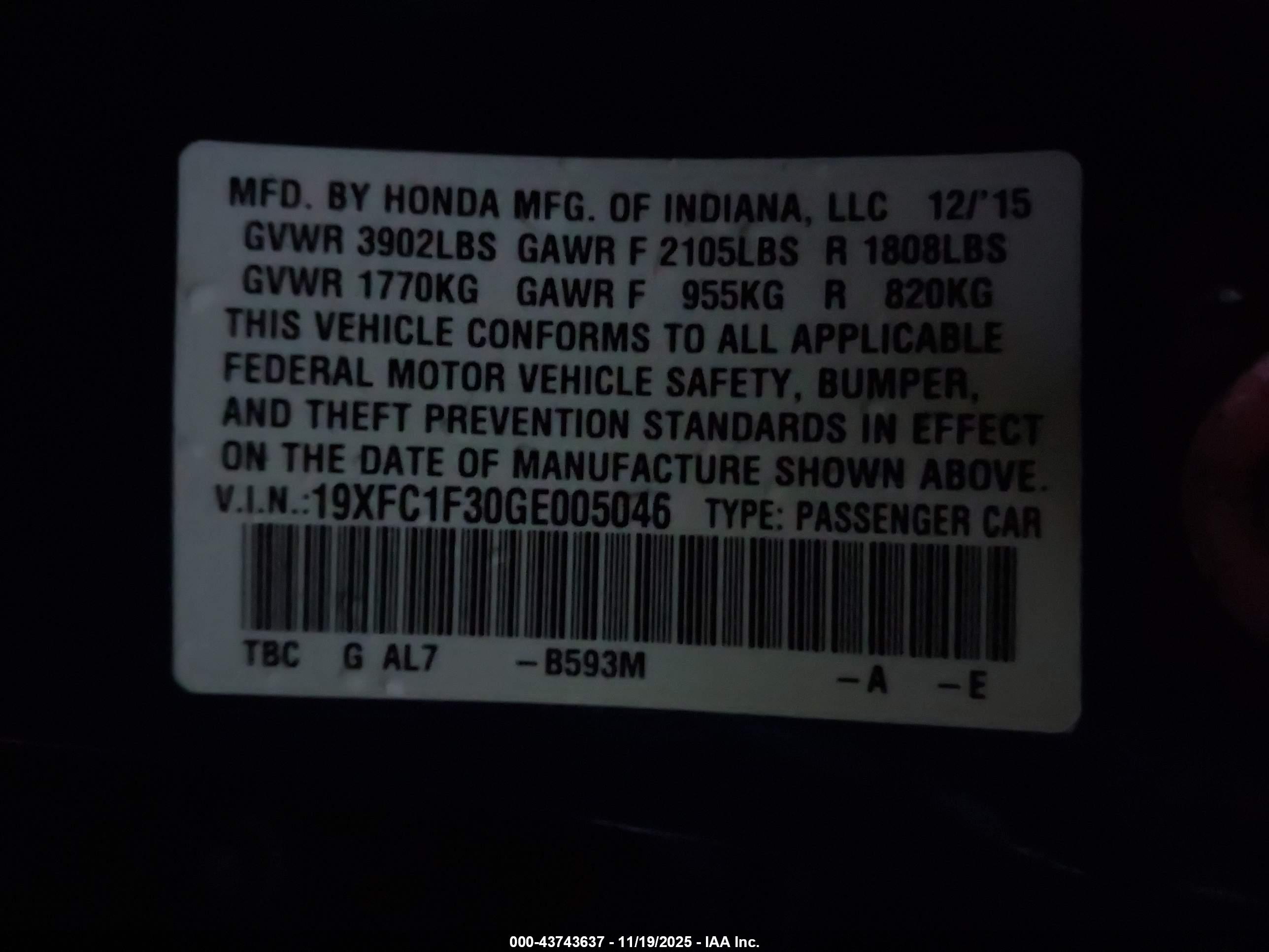 HONDA CIVIC image 9