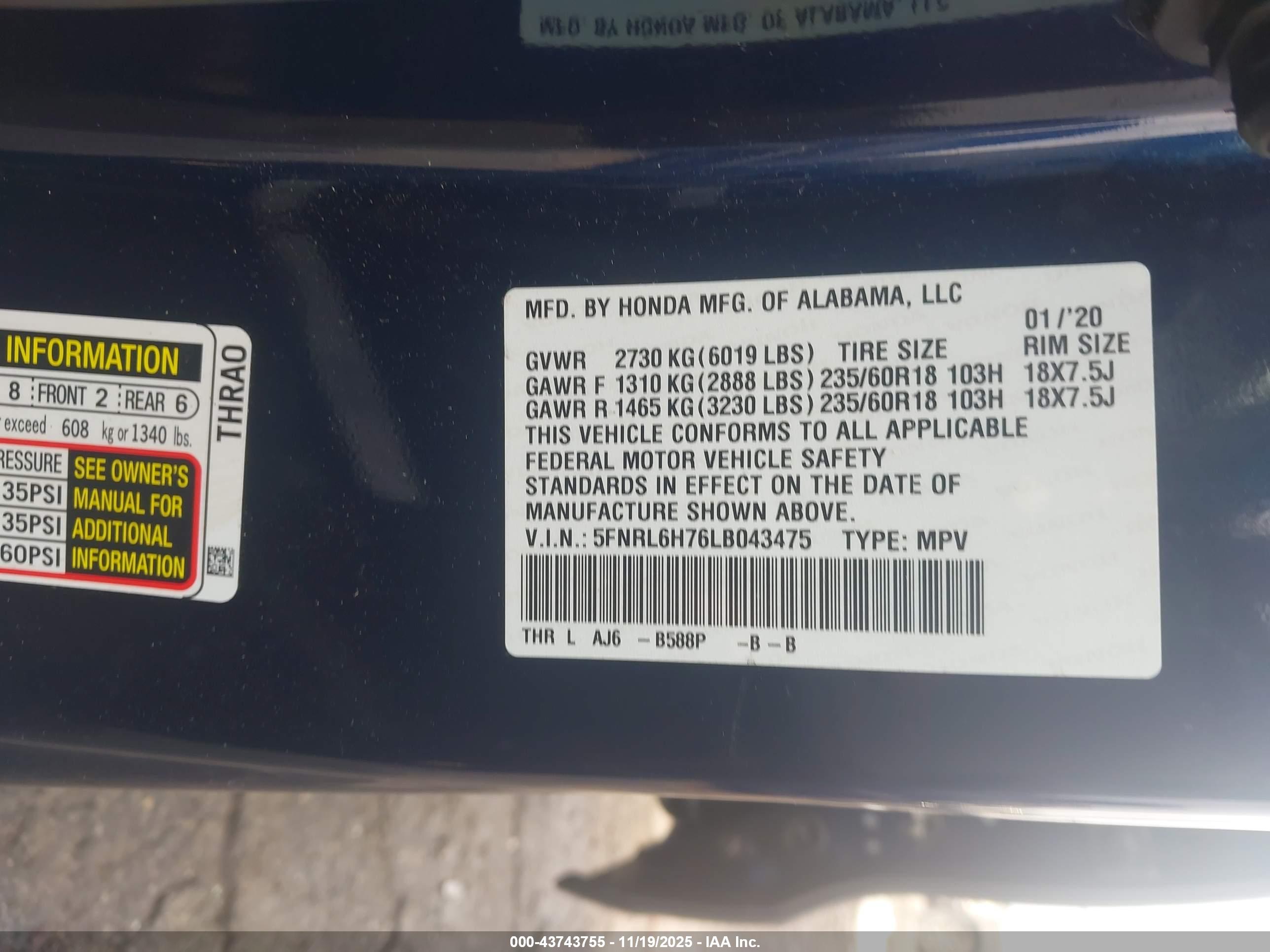 HONDA ODYSSEY image 9