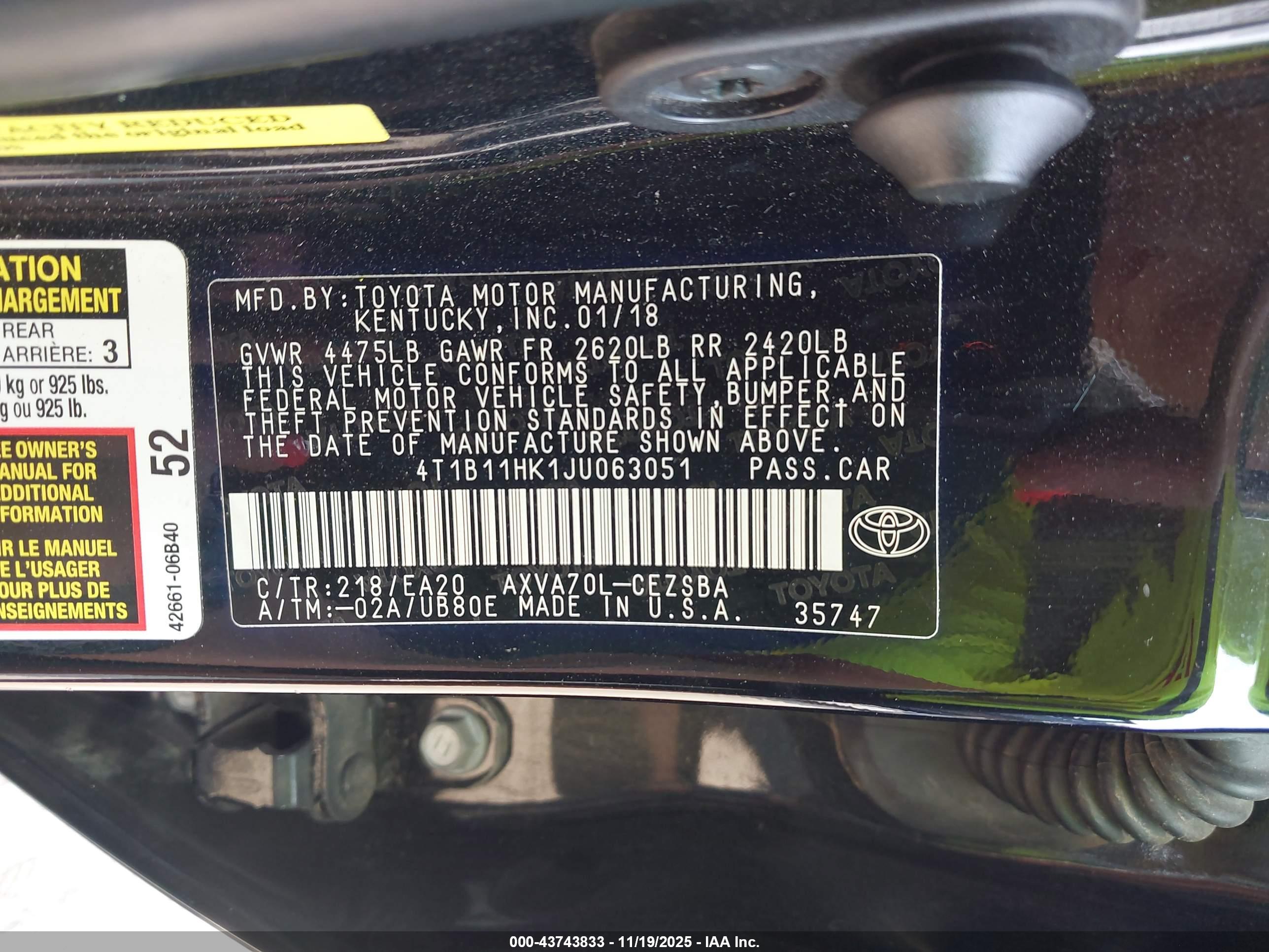 TOYOTA CAMRY image 9