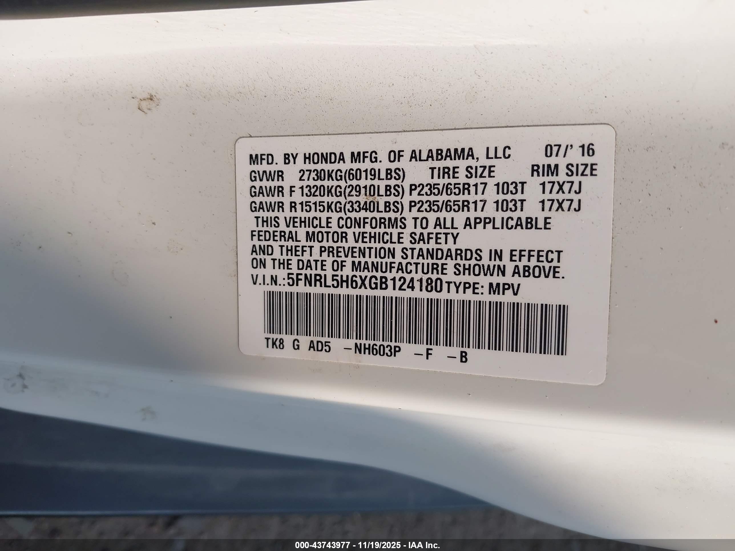 HONDA ODYSSEY image 9