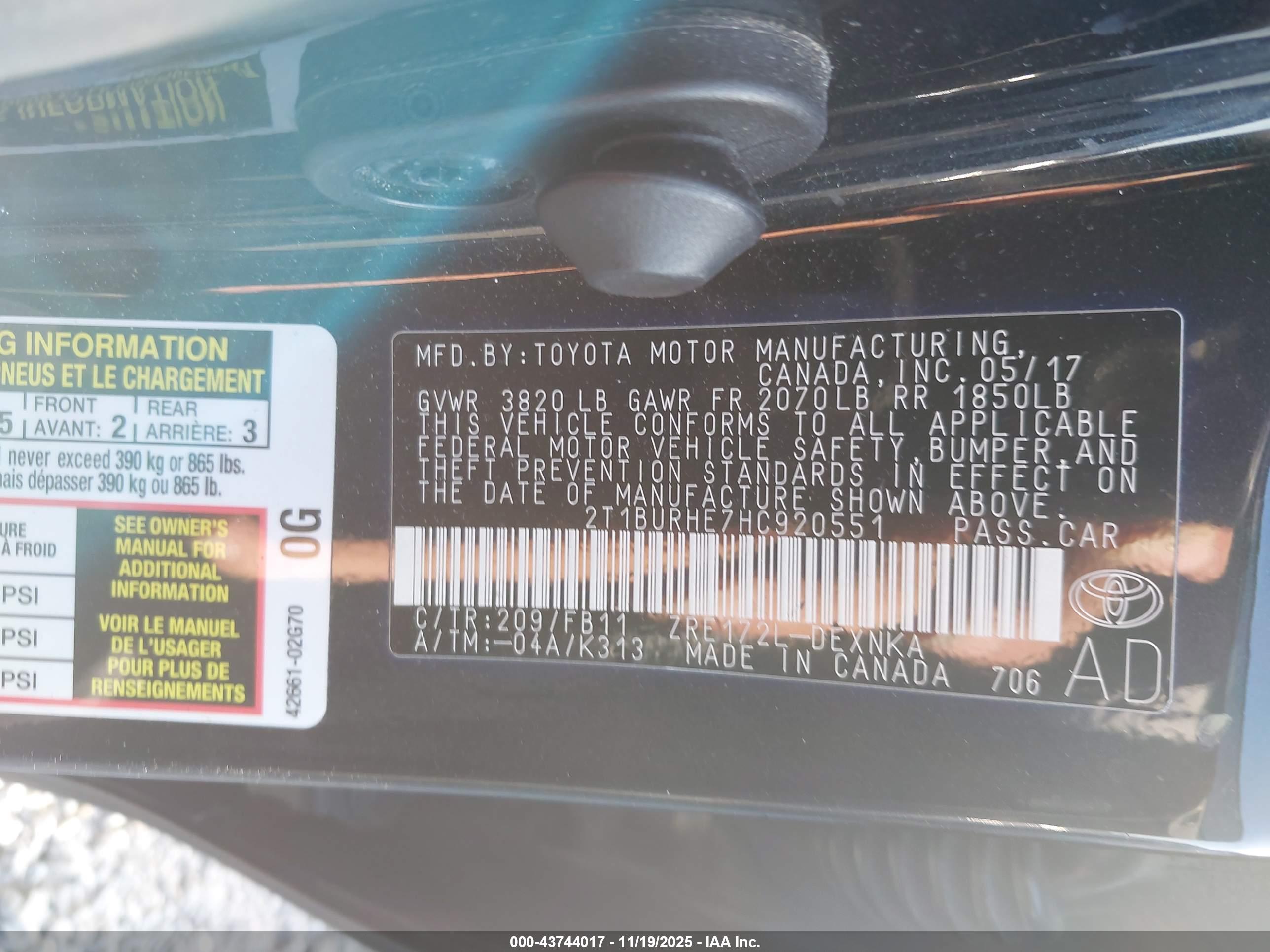 TOYOTA COROLLA image 9