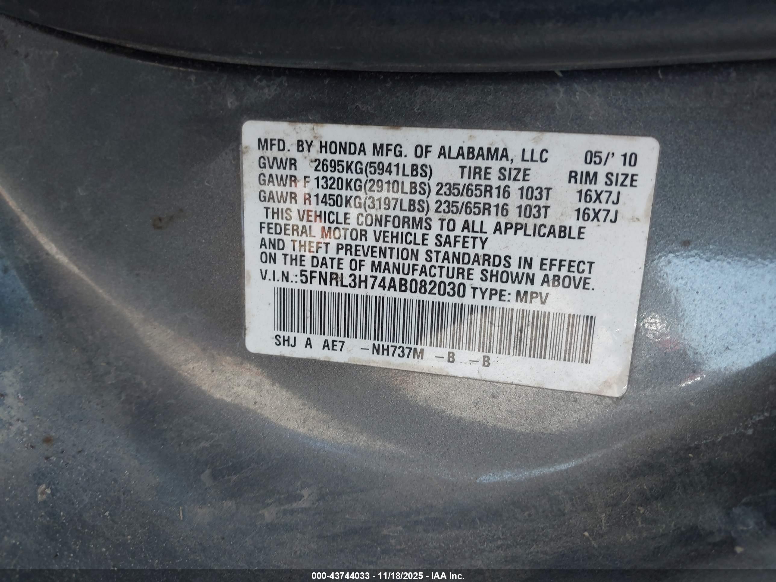 HONDA ODYSSEY image 9