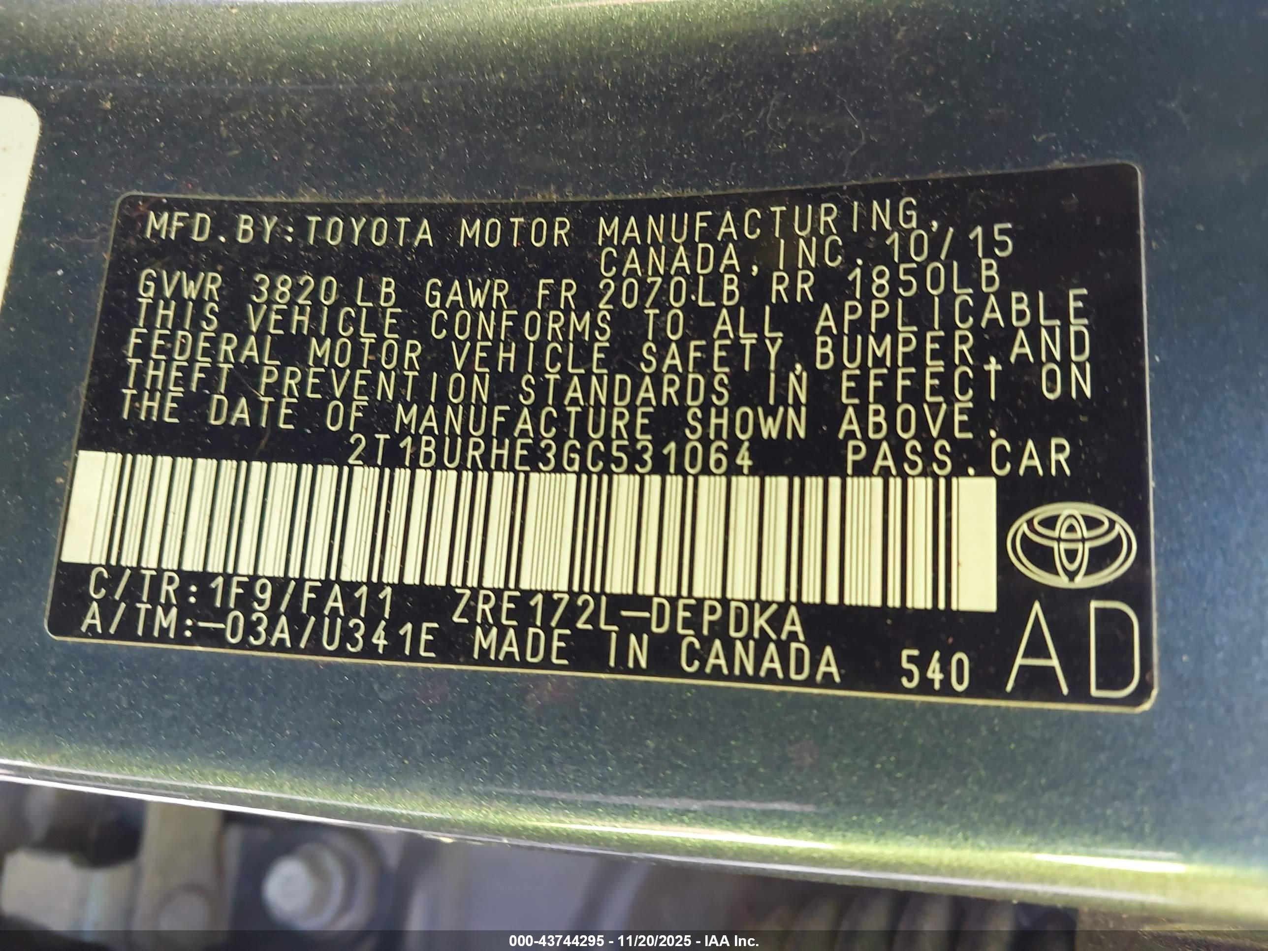 TOYOTA COROLLA image 9