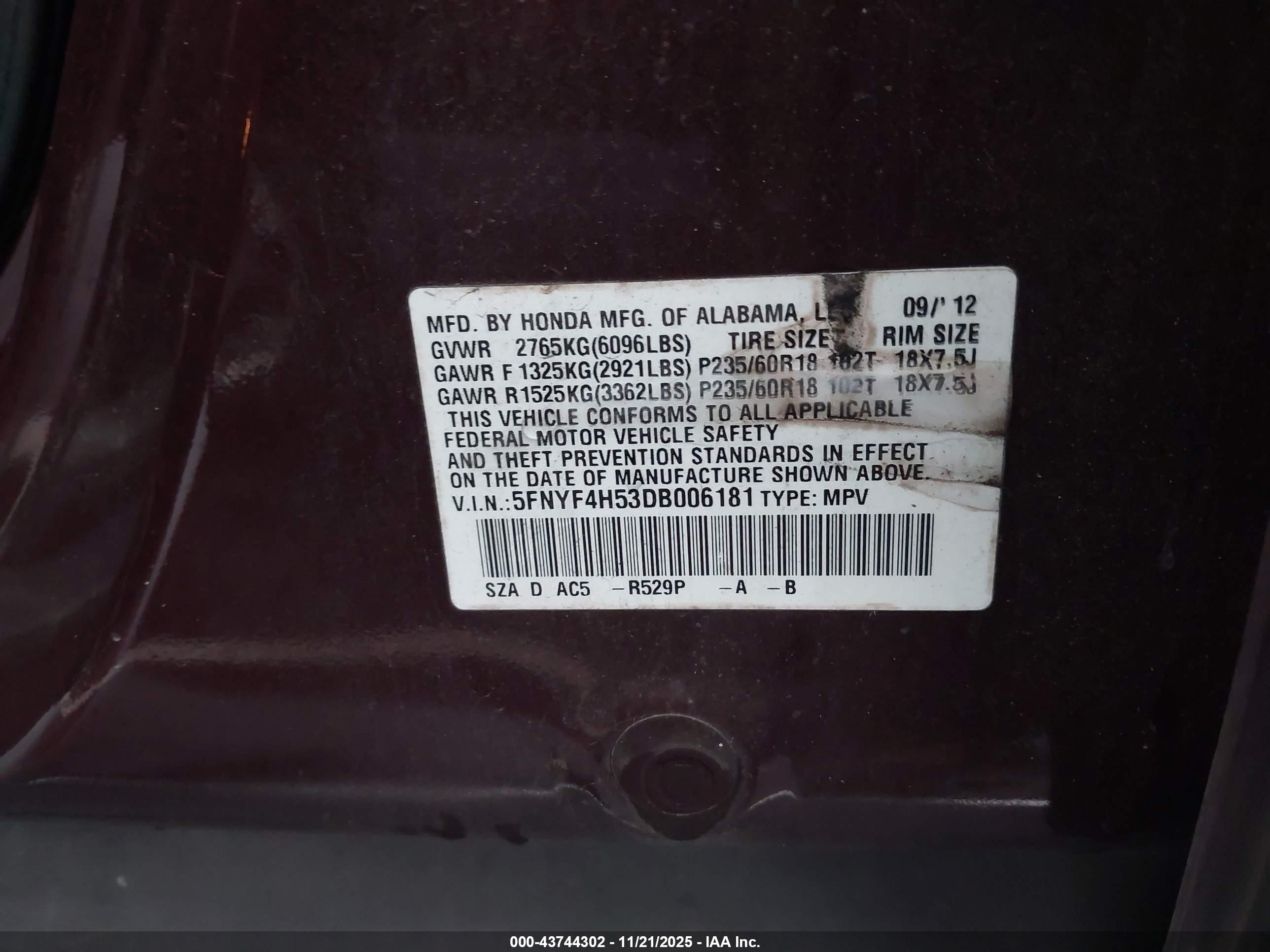 HONDA PILOT image 9