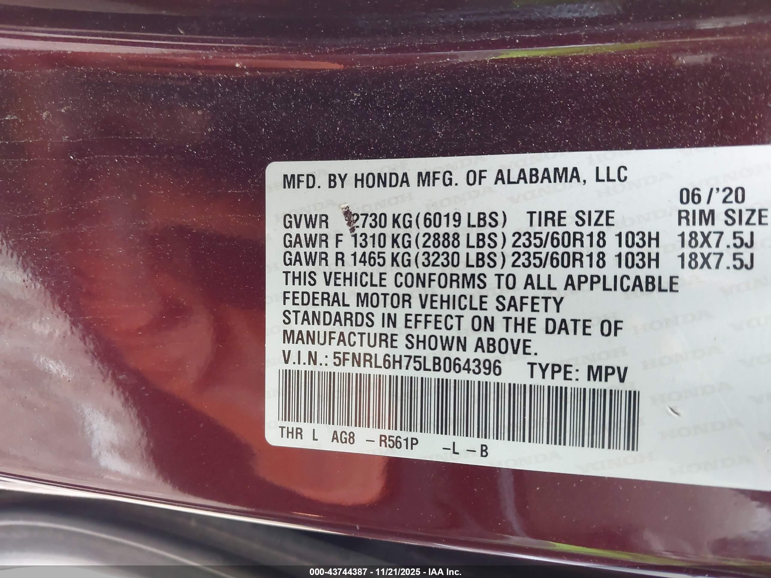 HONDA ODYSSEY image 9