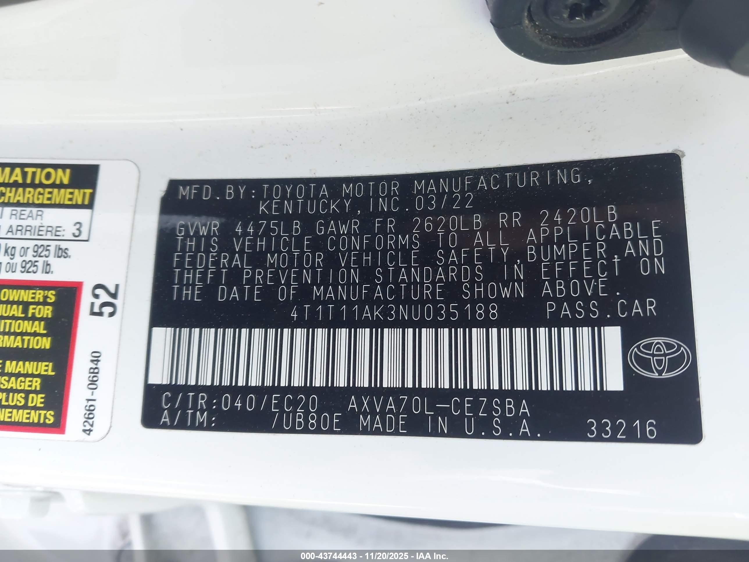 TOYOTA CAMRY image 9