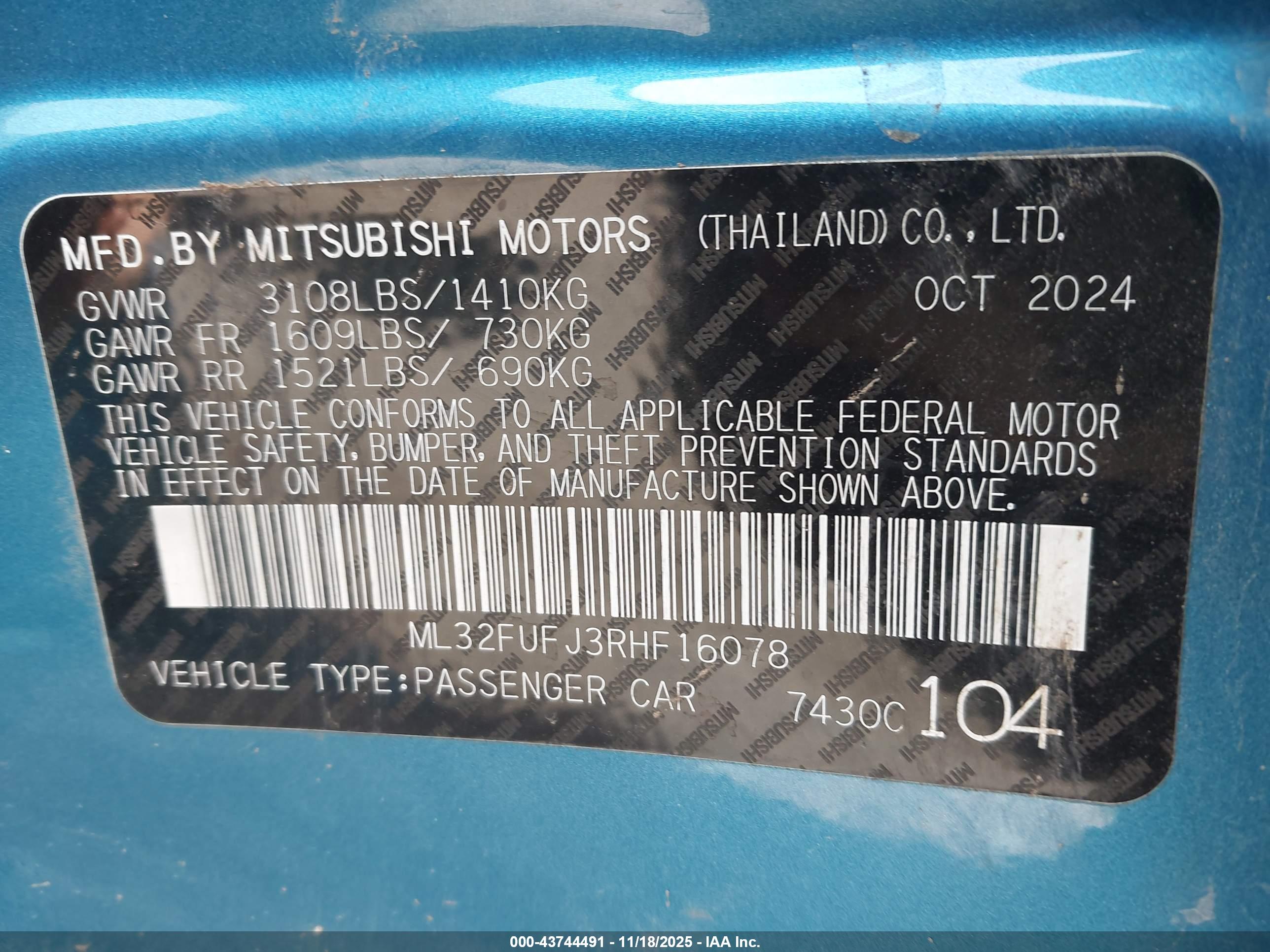 MITSUBISHI MIRAGE image 9