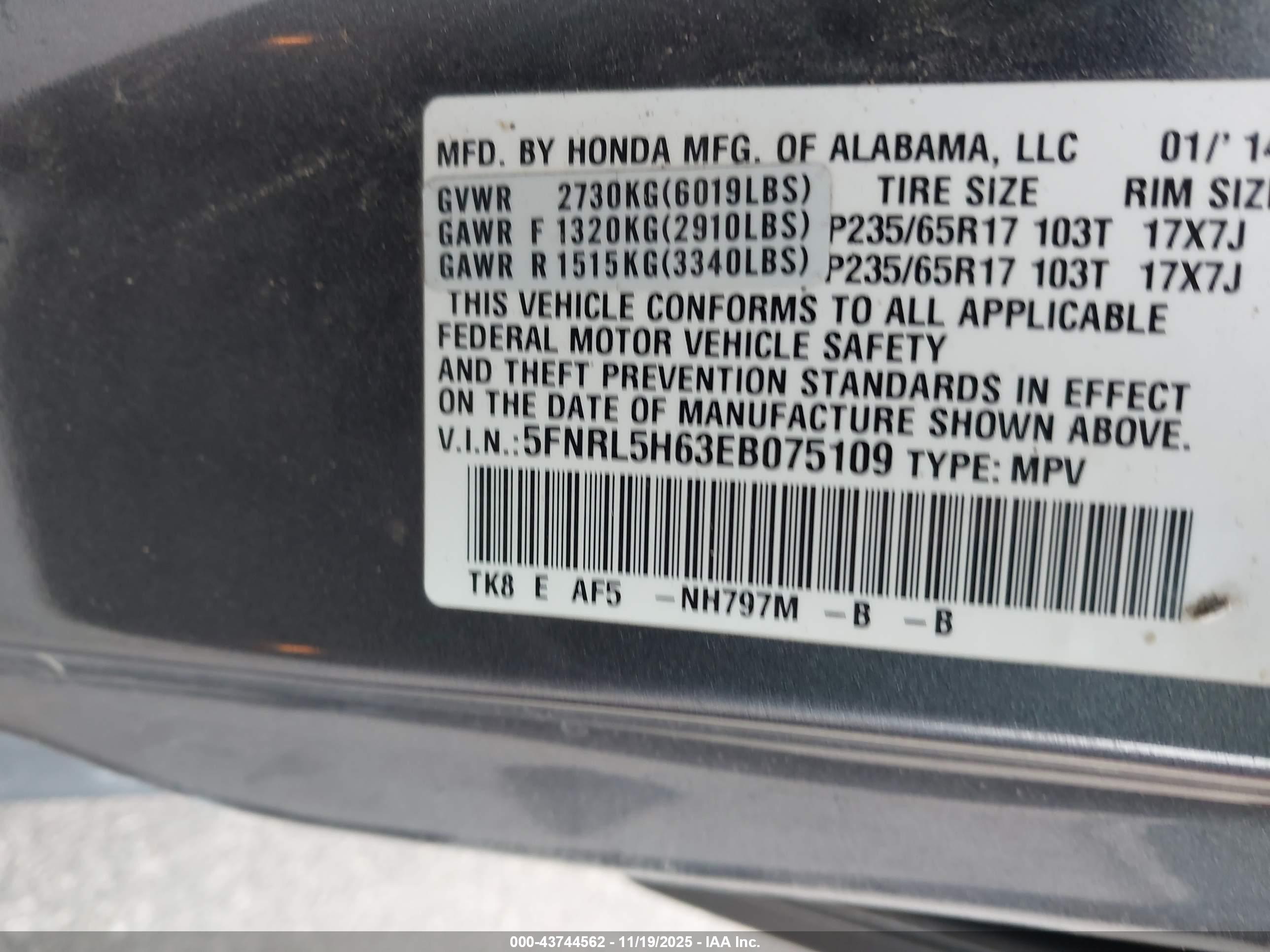 HONDA ODYSSEY image 9