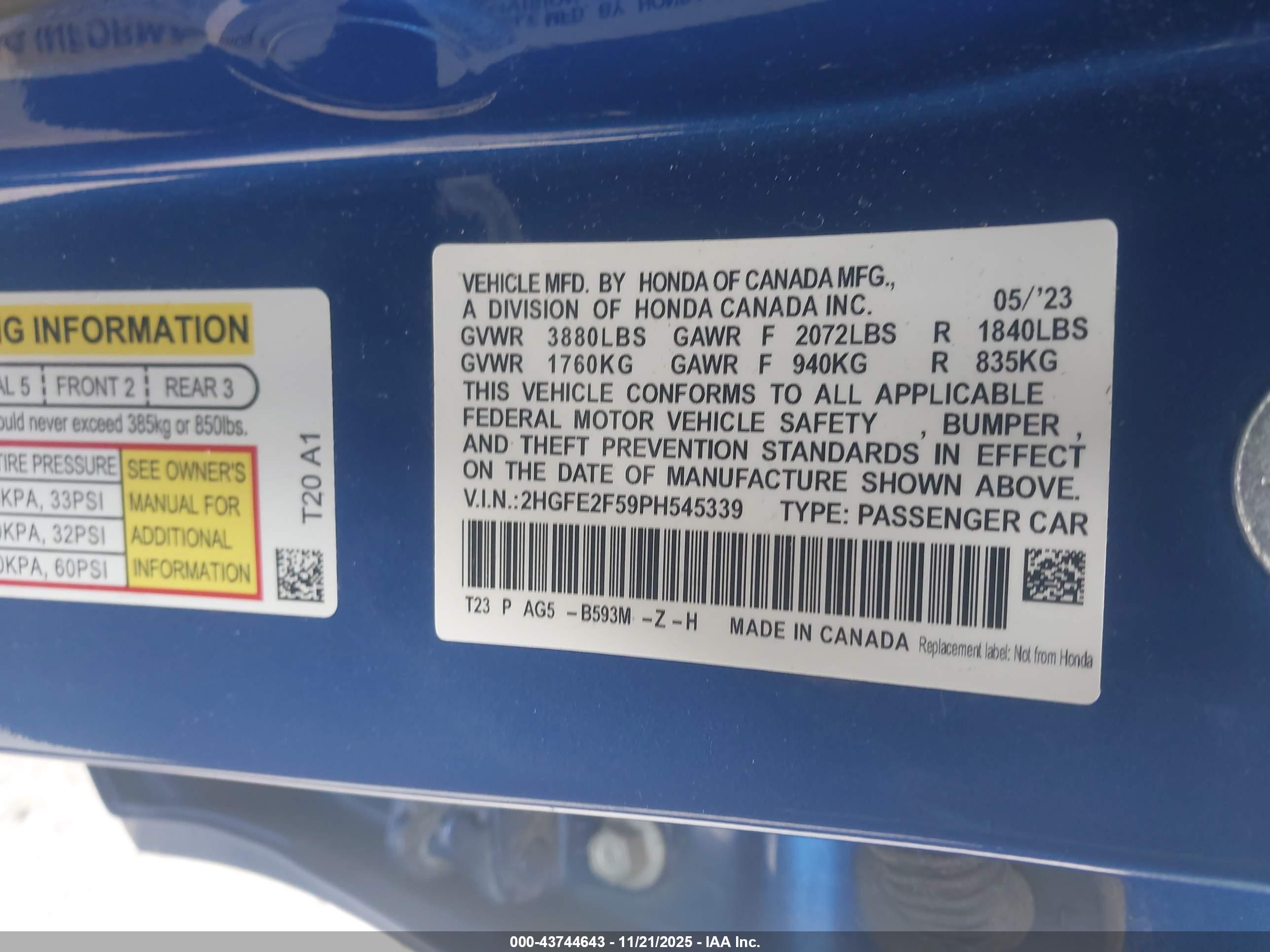 HONDA CIVIC image 9