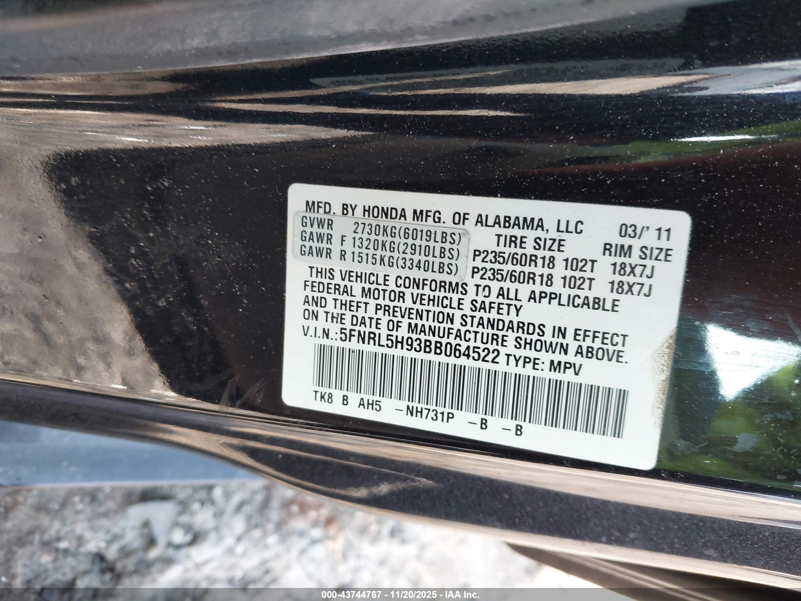 HONDA ODYSSEY image 9