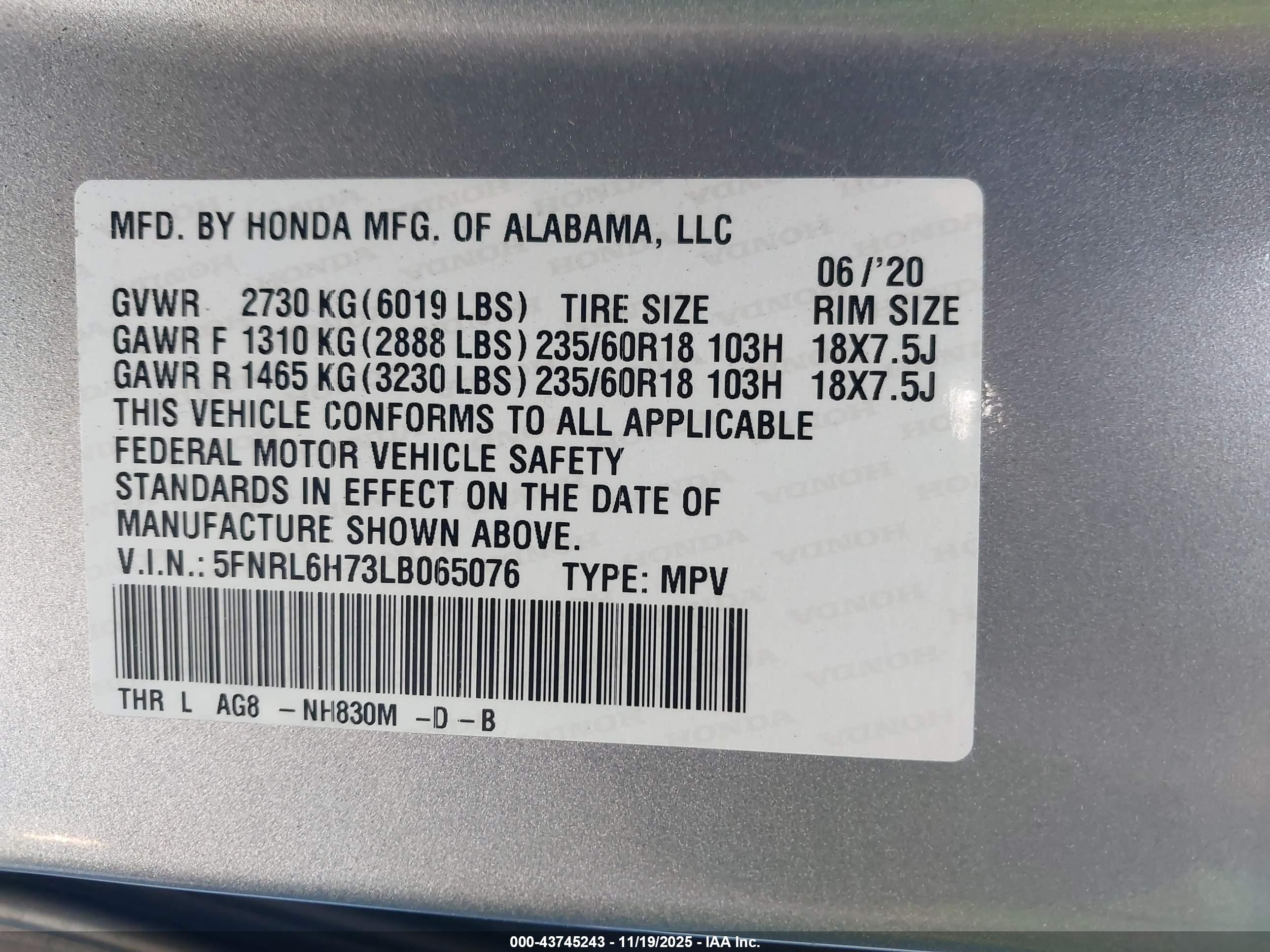 HONDA ODYSSEY image 9